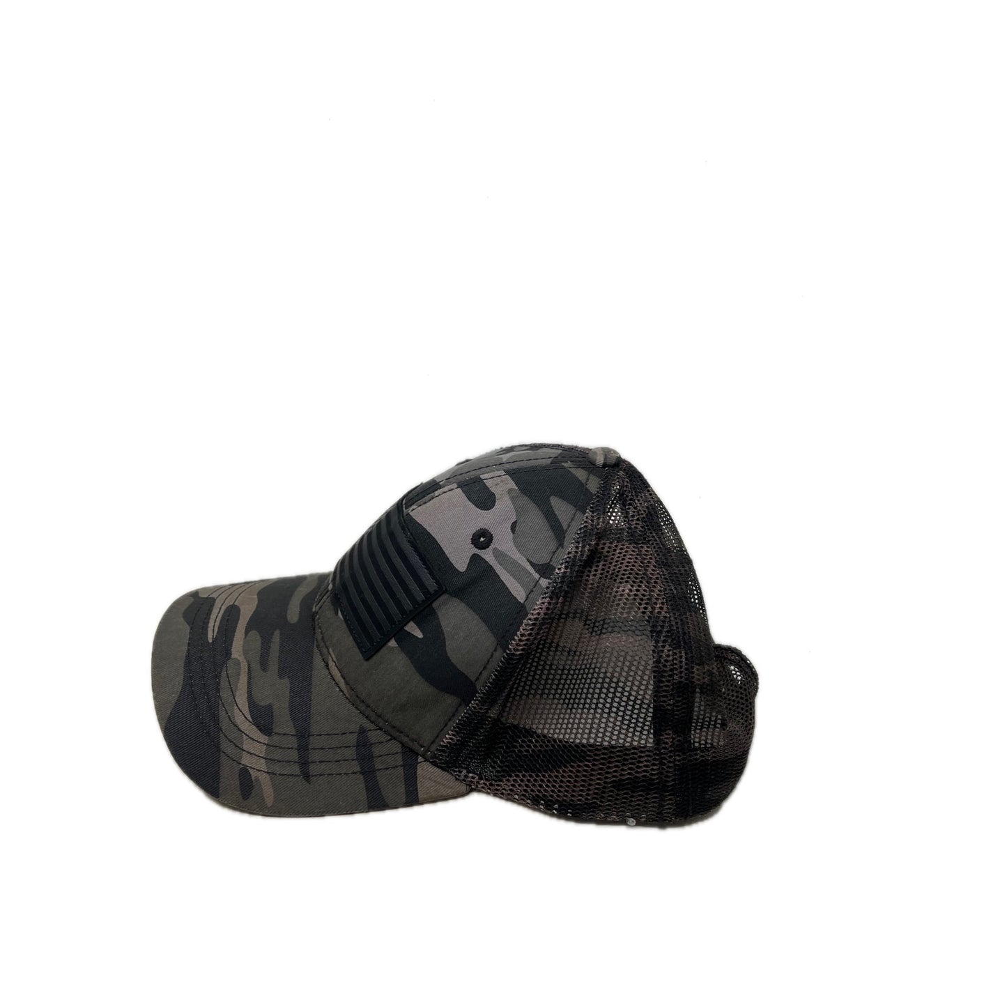 Black Gray USA Flag Camo Snapback Baseball Cap