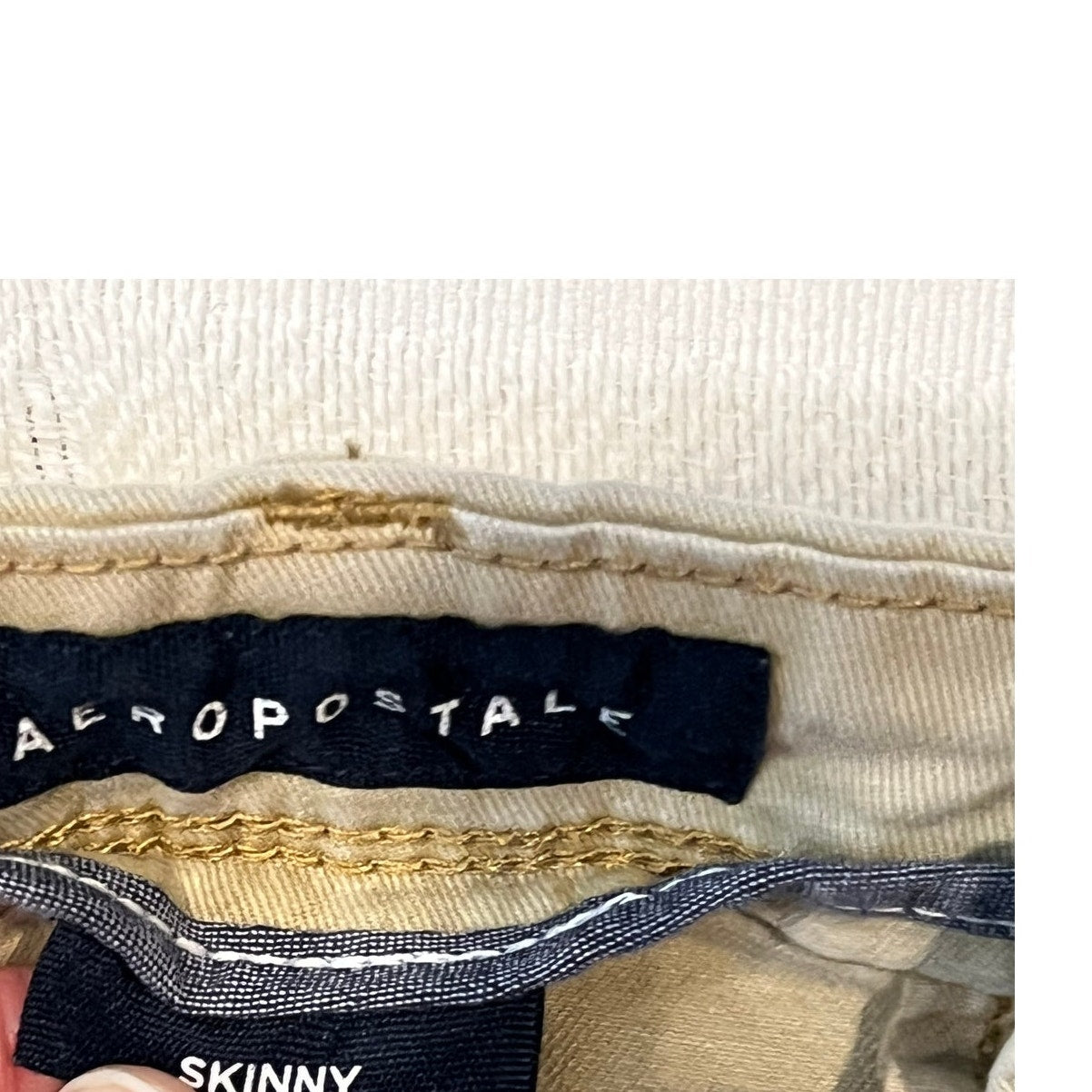 Aeropostale Skinny Beige Jeans Mens 32x34