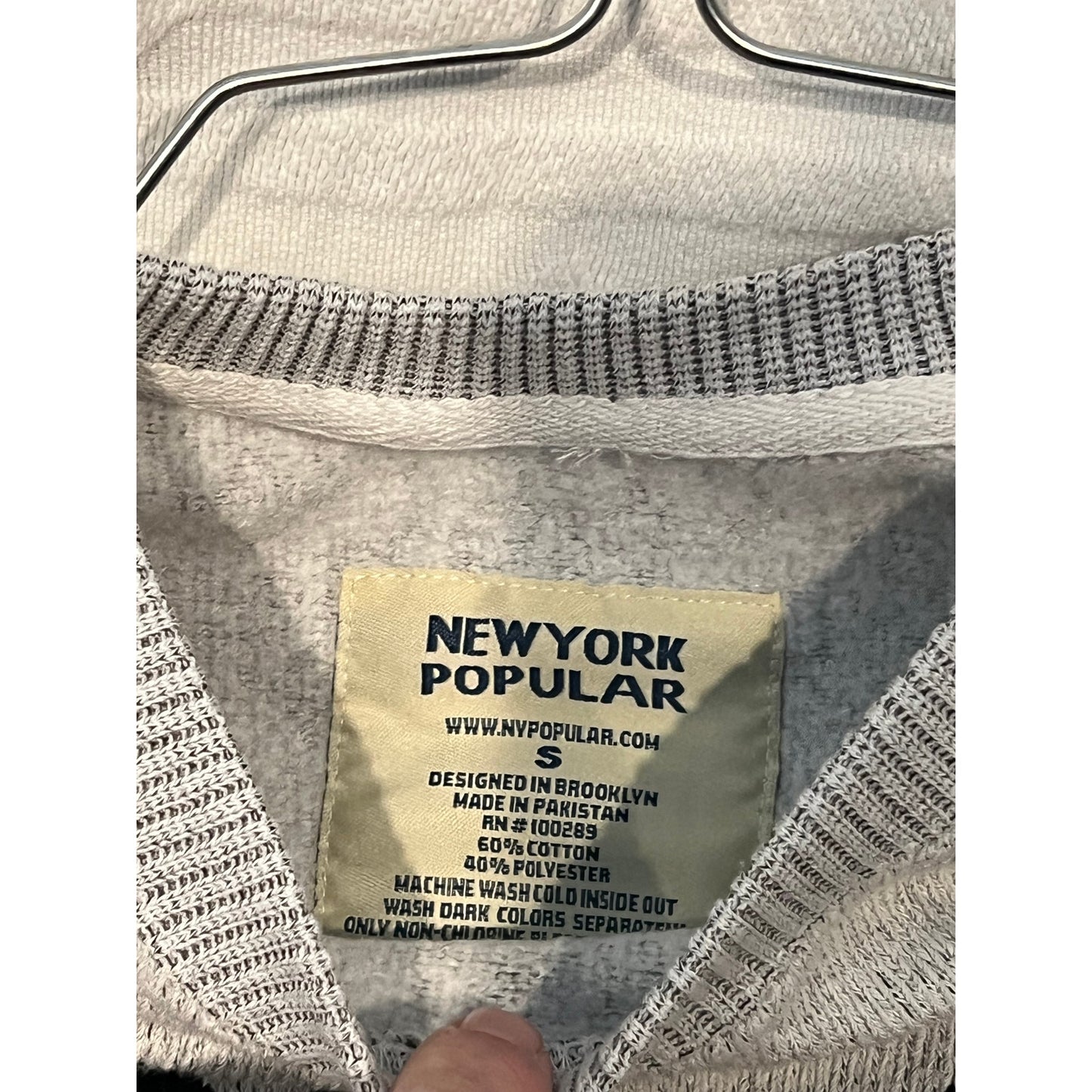 New York Popular Brand Iowa Gray Crewneck Mens Small