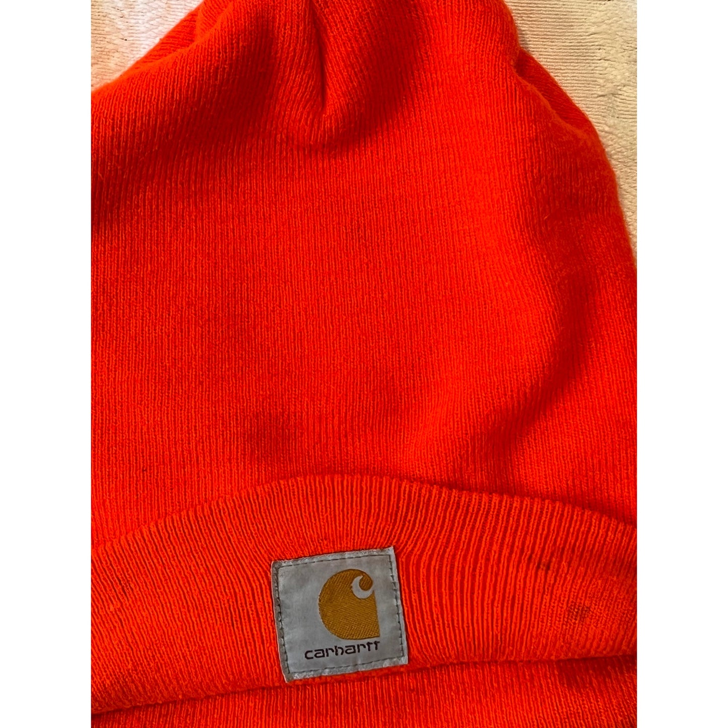 Bonnet en tricot orange fluo Carhartt