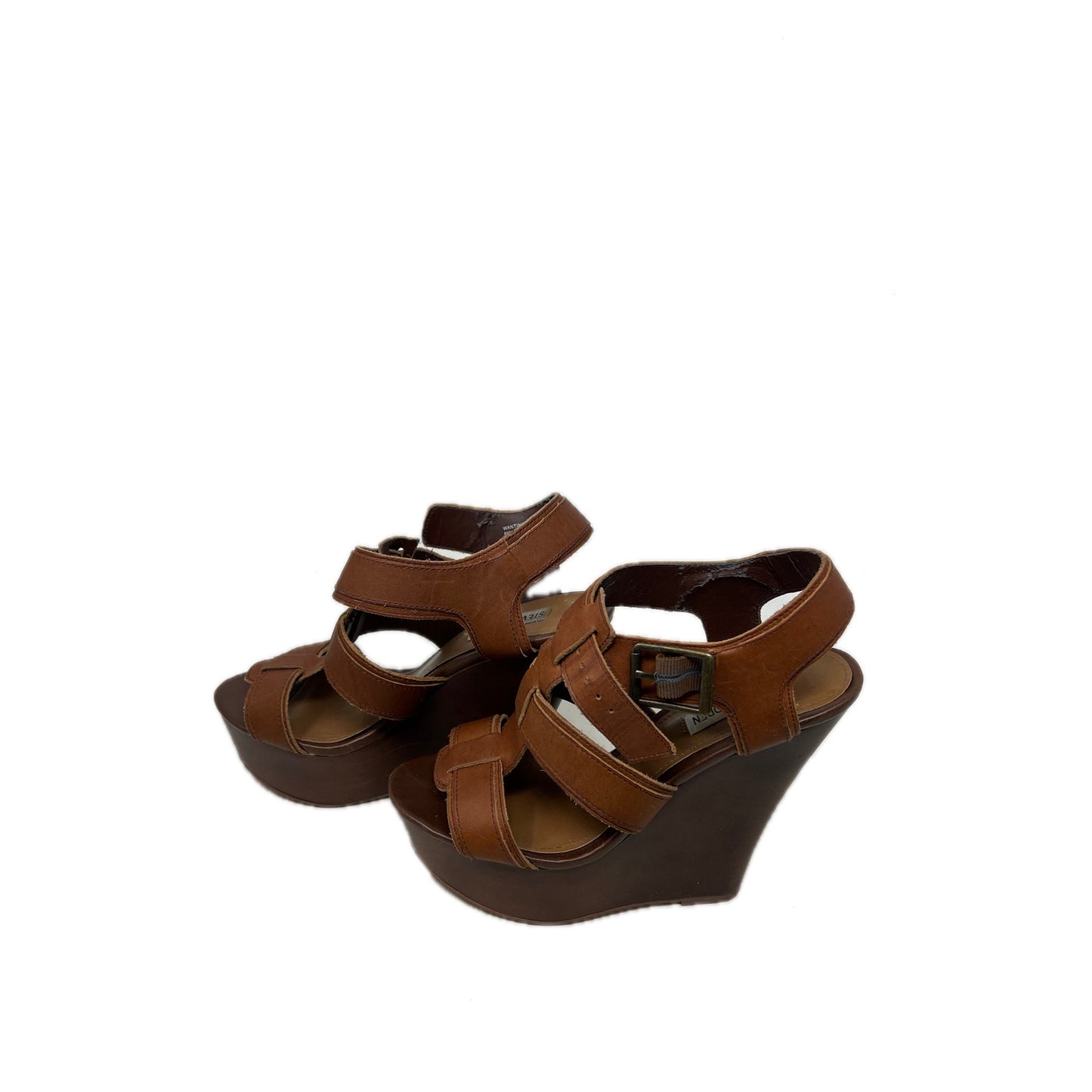 Steve Madden sandalias de cuña con plataforma Wanting marrones para mujer talla 8