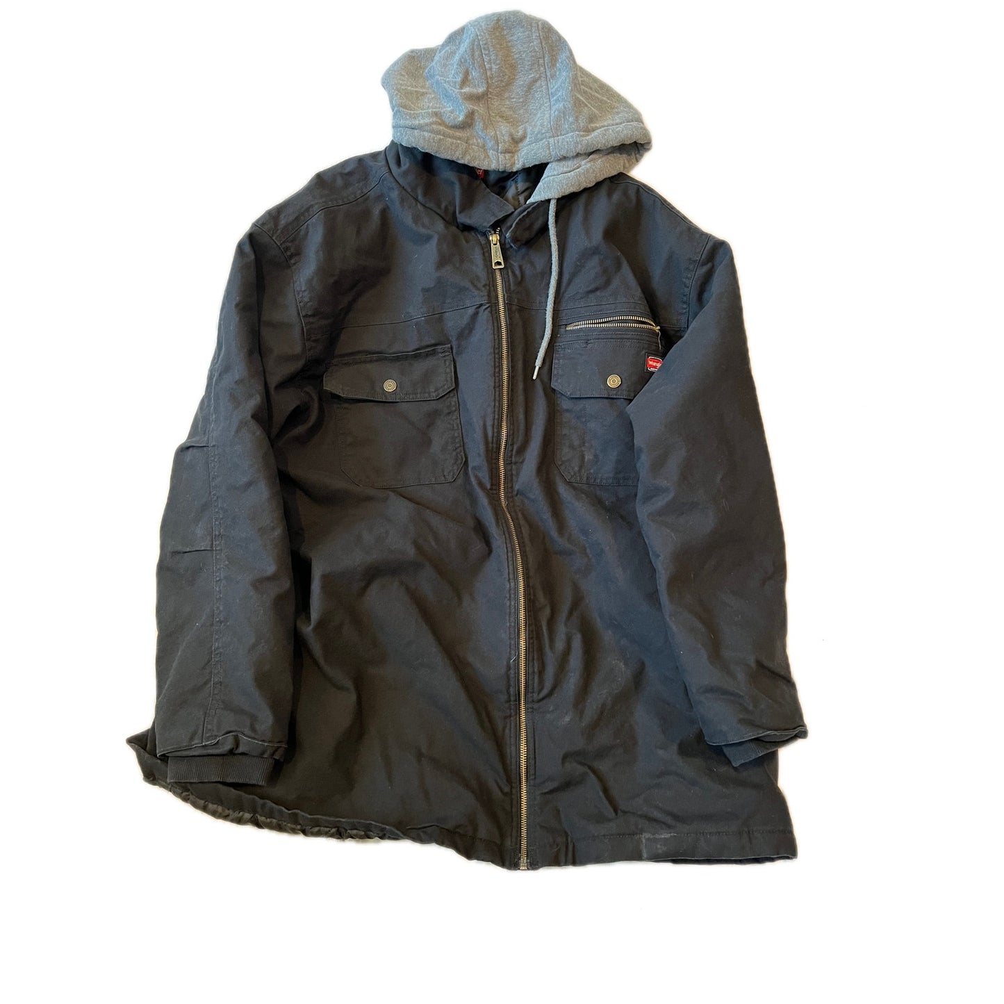 Wrangler Workwear Denim Hooded Insulated Jacket Mens 3XL