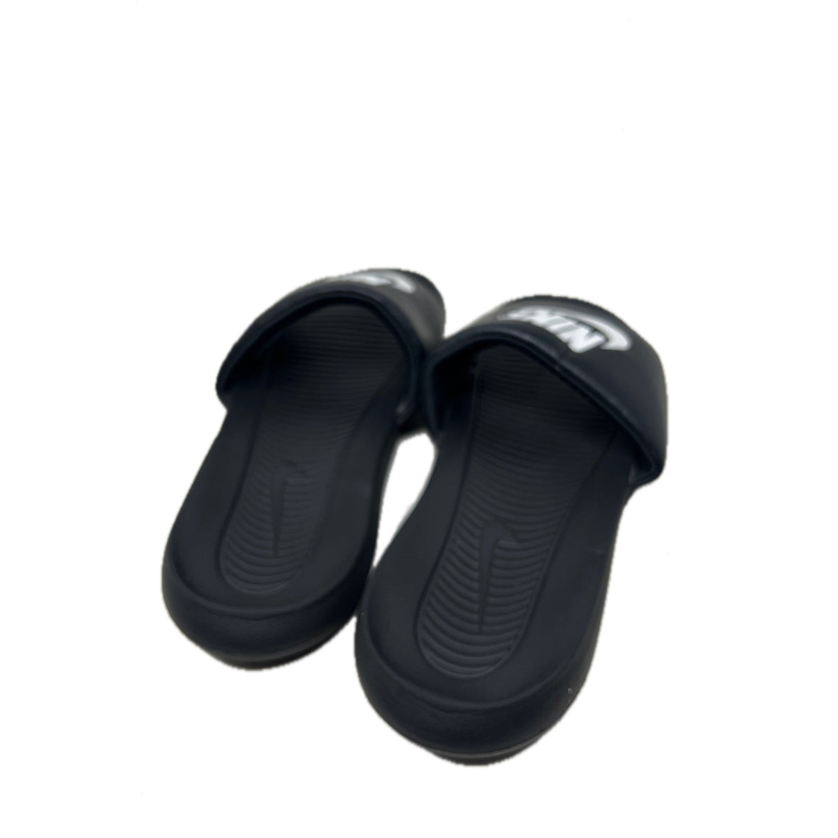 Nike Victori One Slide Print White Black Sandals Mens 8