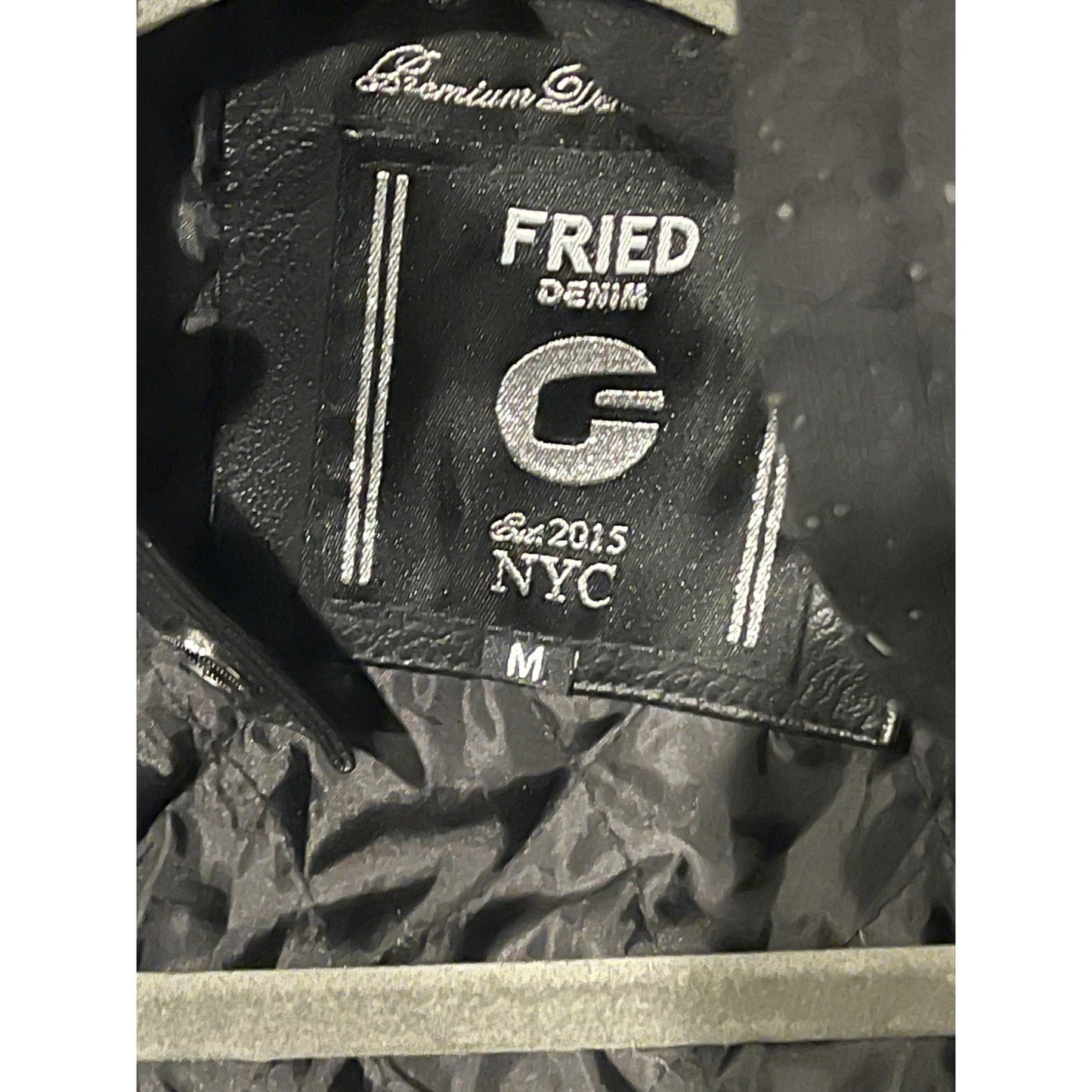 Chaqueta Bomber de Hombre de Piel Sintética con Capucha Fried Denim Talla M