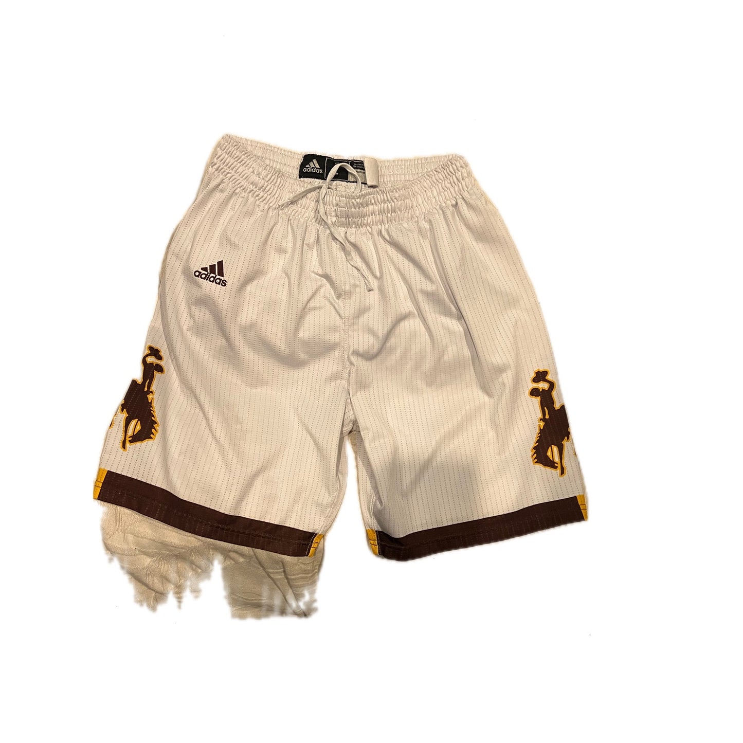 Adidas White Basketball Shorts Mens Large 8" Inseam