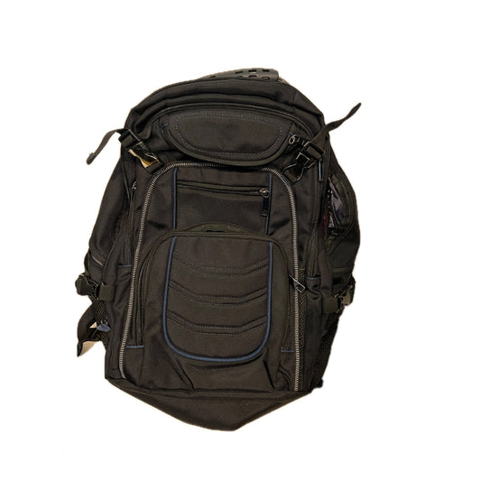 No Label Gaming Heavy Duty Backpack Black w Gray Lining