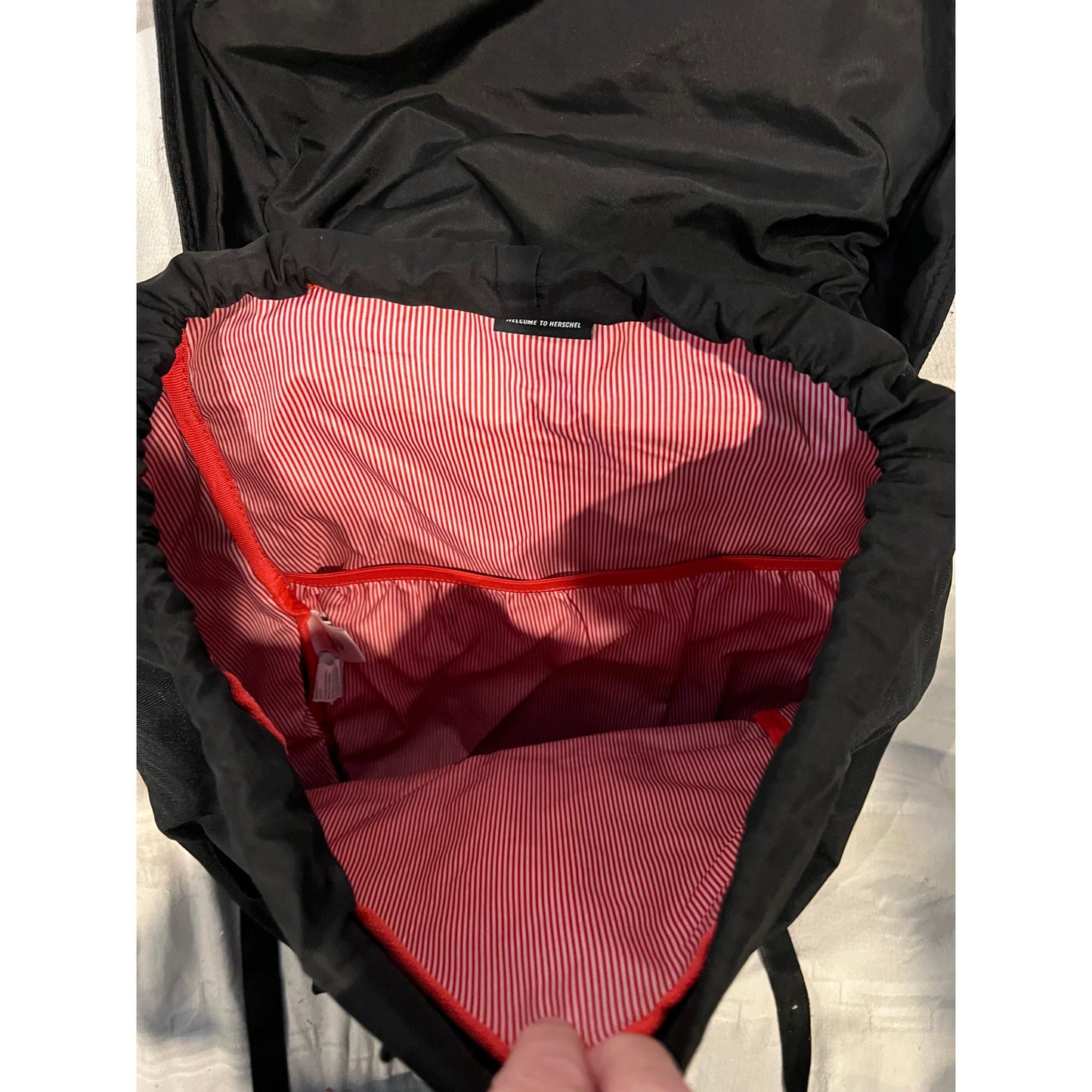 Herschel Classic Buckingham Black Red Backpack 35L