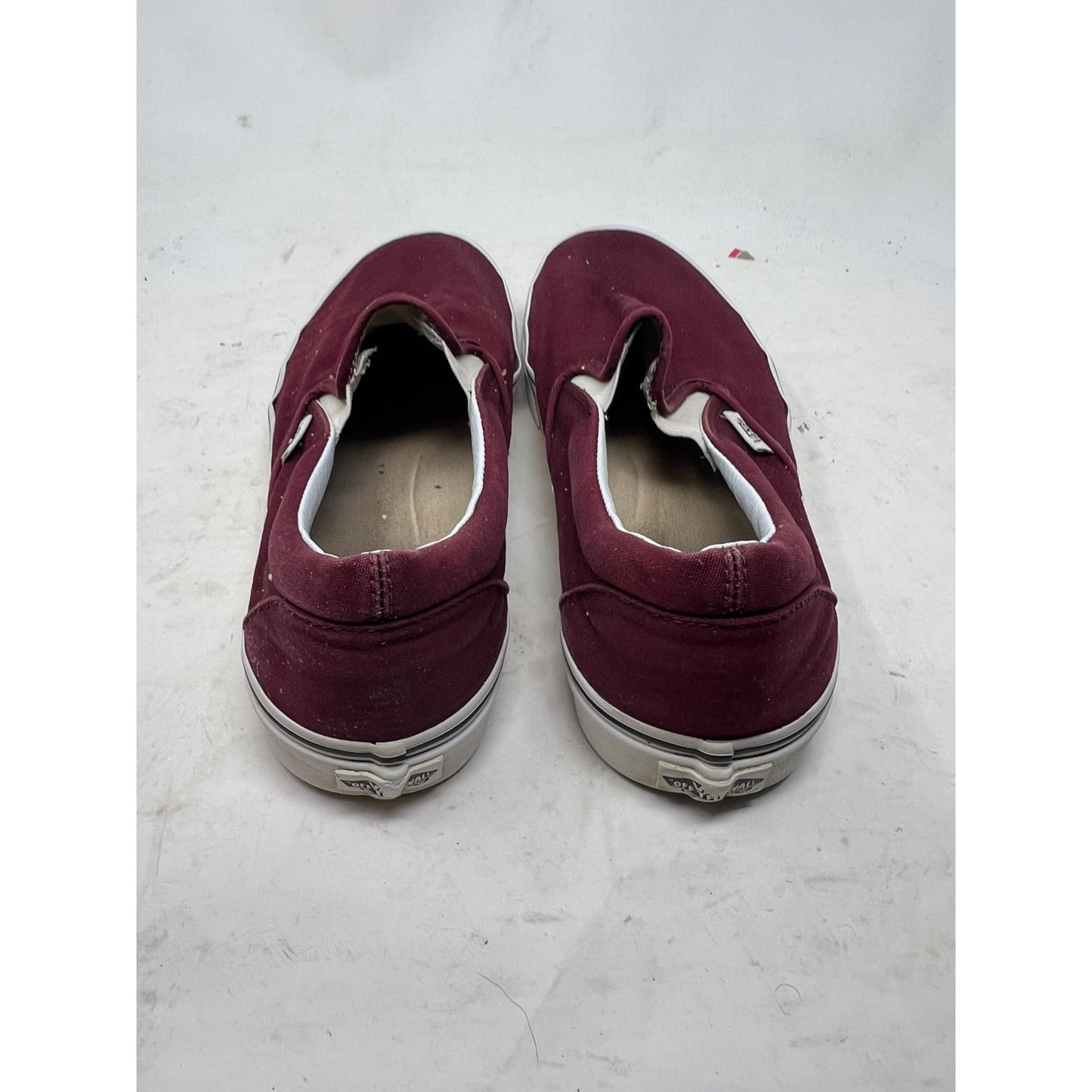 VANS Canvas Burgundy Low Top Skate Shoes Mens 10
