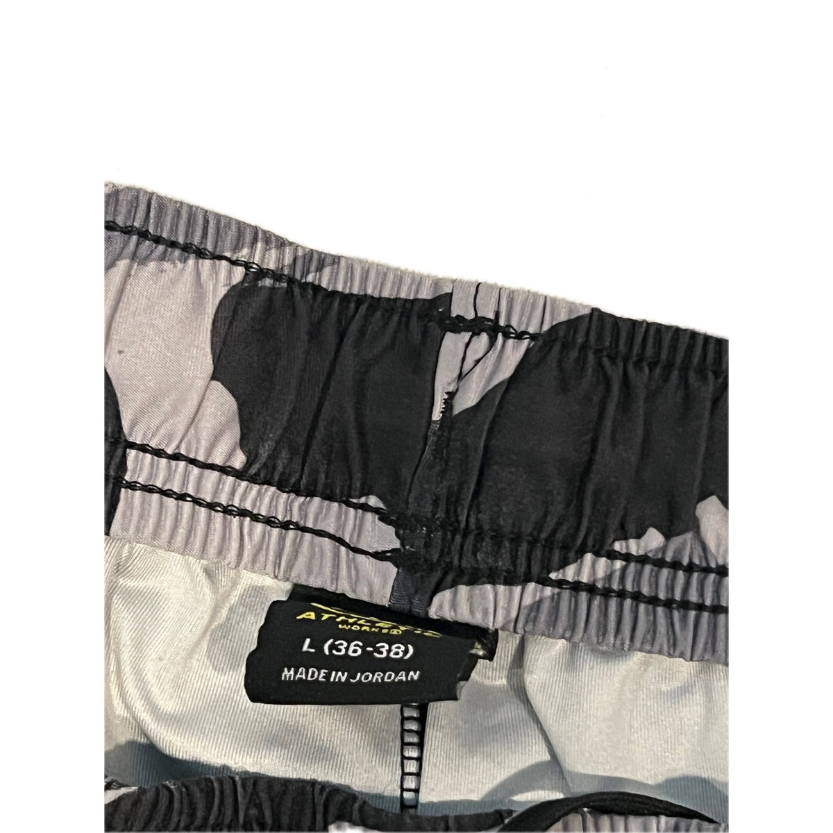 Athletic Works Gray Black Camo Training Shorts Size L 36-38