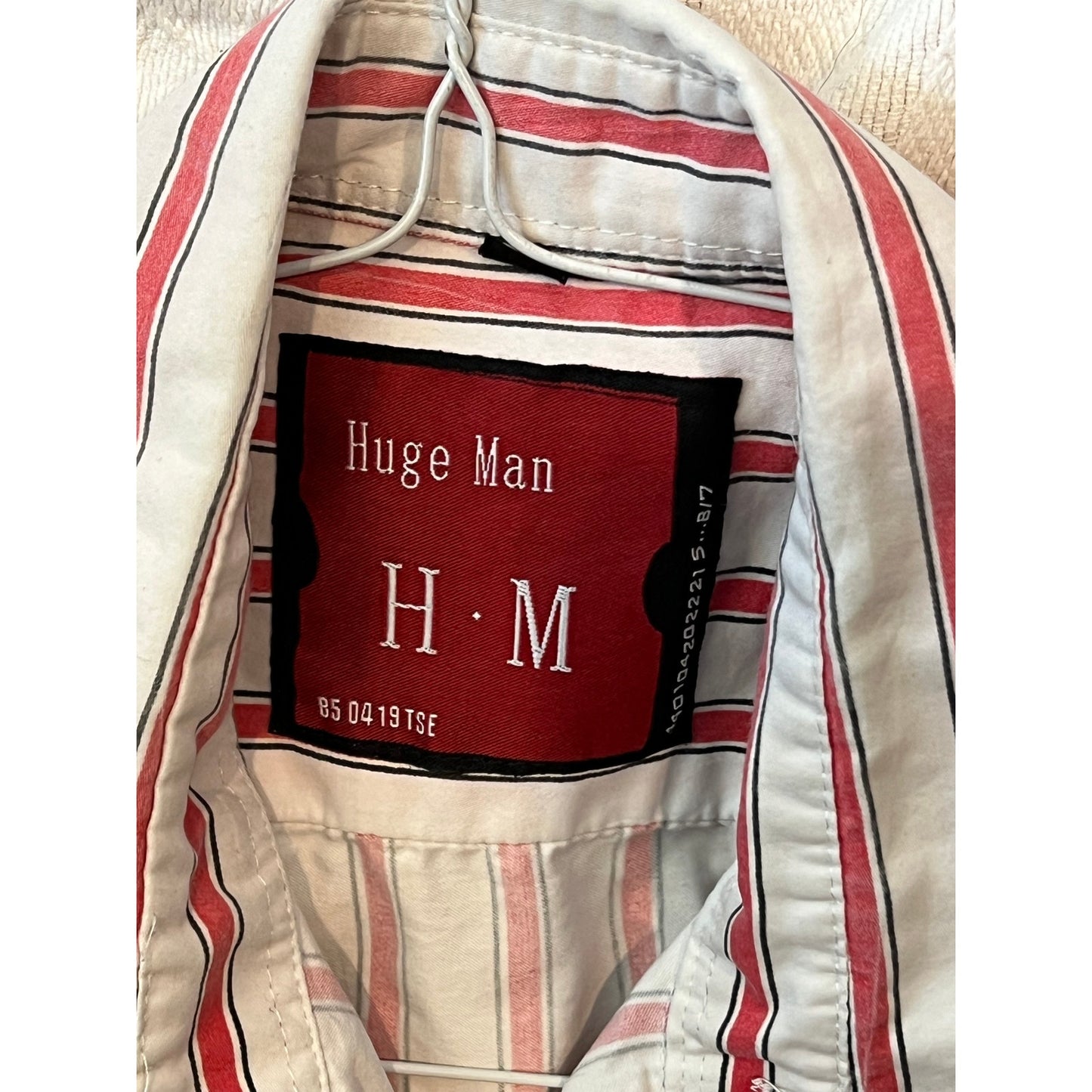 Chemise homme rayée rose et blanc à manches courtes, grande taille