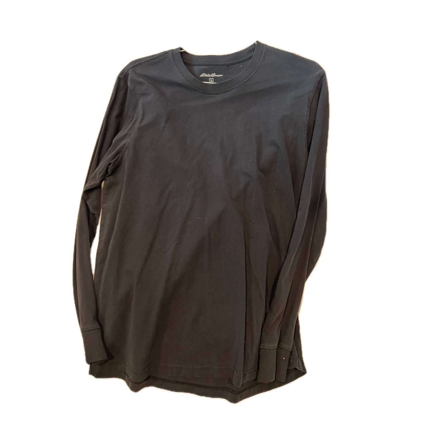 Camiseta Negra Eddie Bauer de Hombre Talla Grande