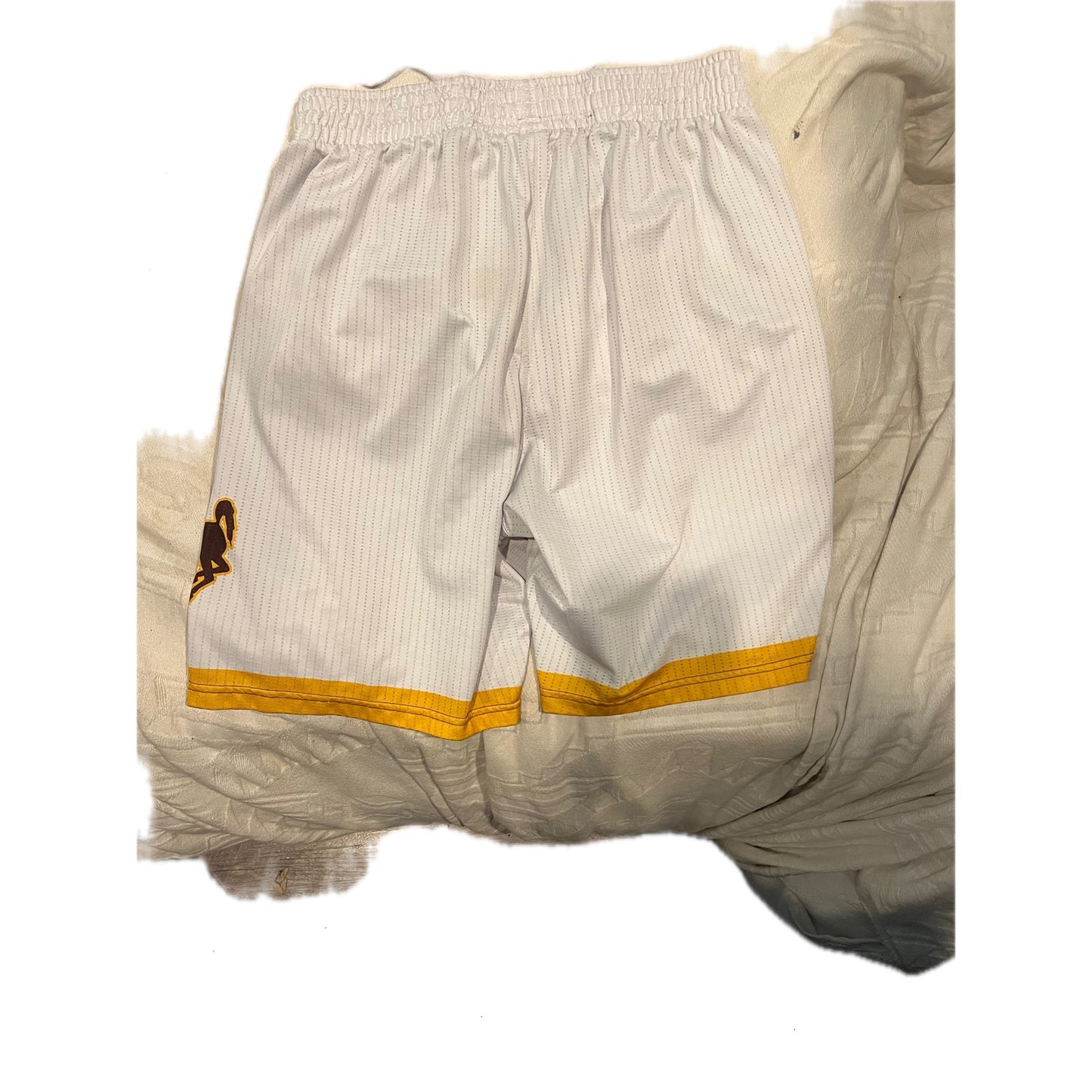 Adidas White Basketball Shorts Mens Large 8" Inseam