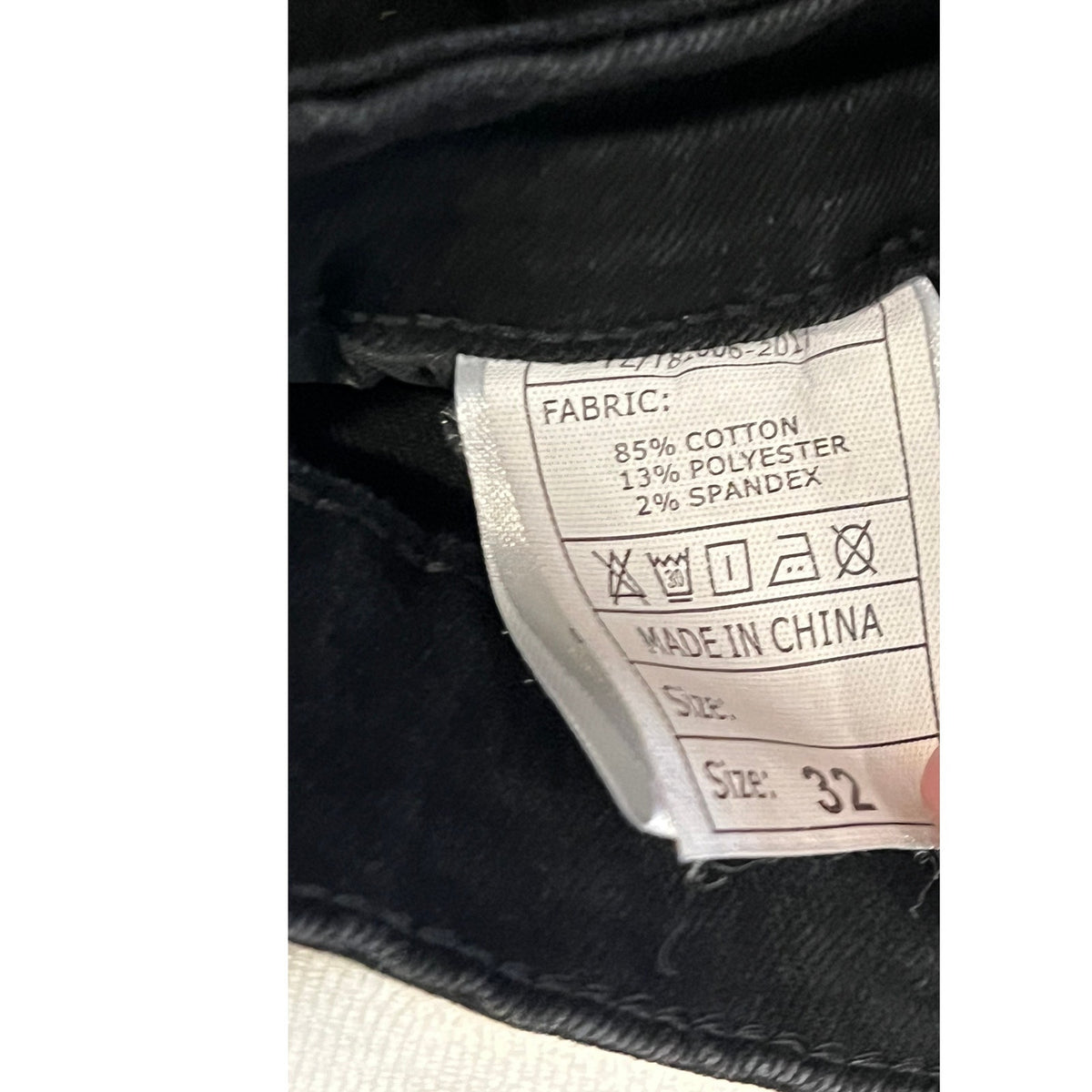 No Label Slim Fit Black Jeans 32x30