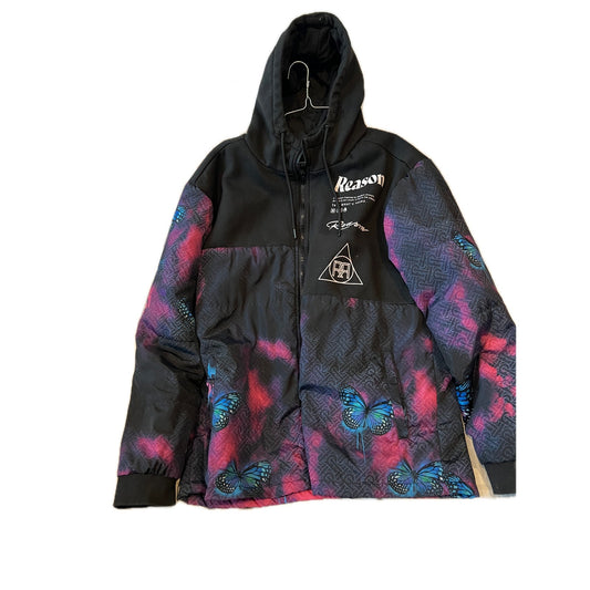 REASON Butterfly Hooded Full ZIp Soft Shell Jacket Mens XL