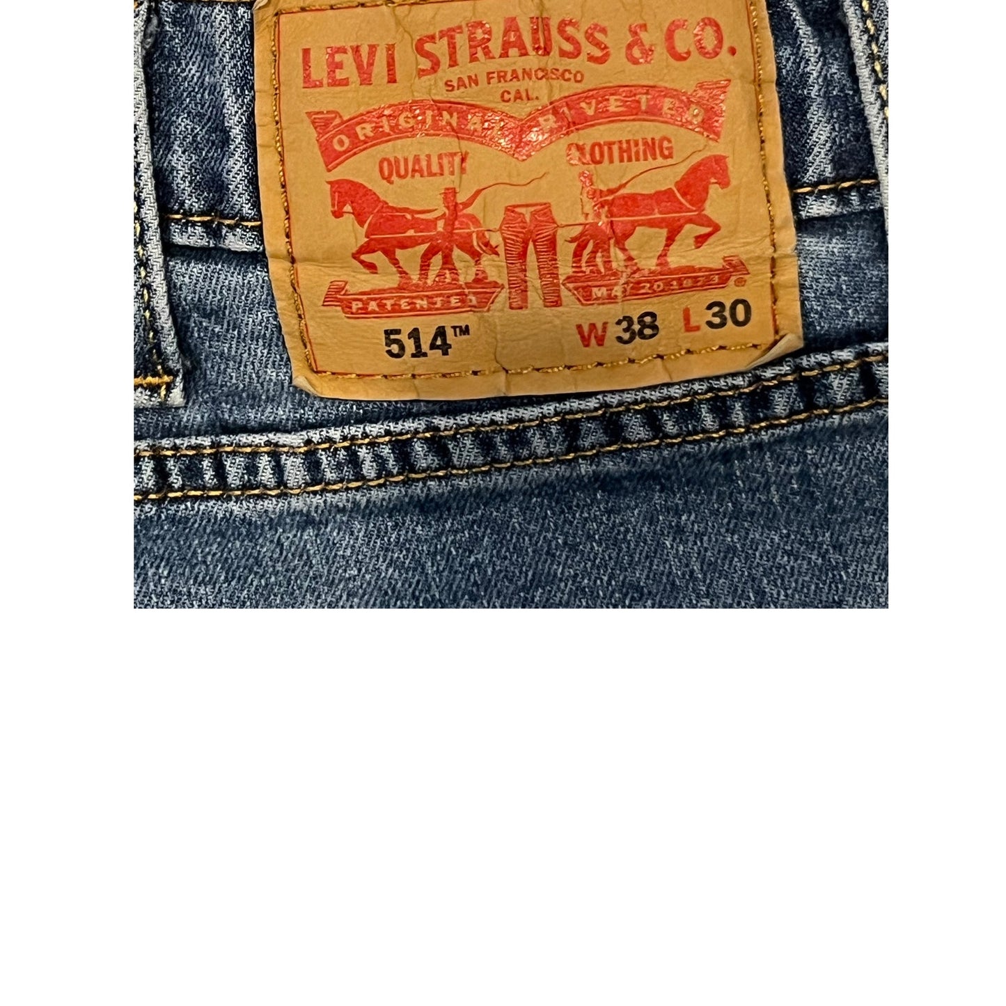 Levi's 514 Reg Fit Straight Leg Jeans Mens 38x30