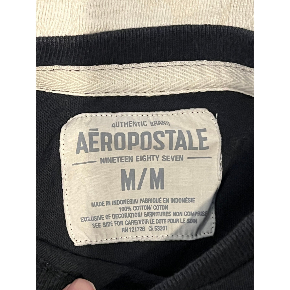 Aeropostale Aero T-Shirt Mens Medium Black Embroidered