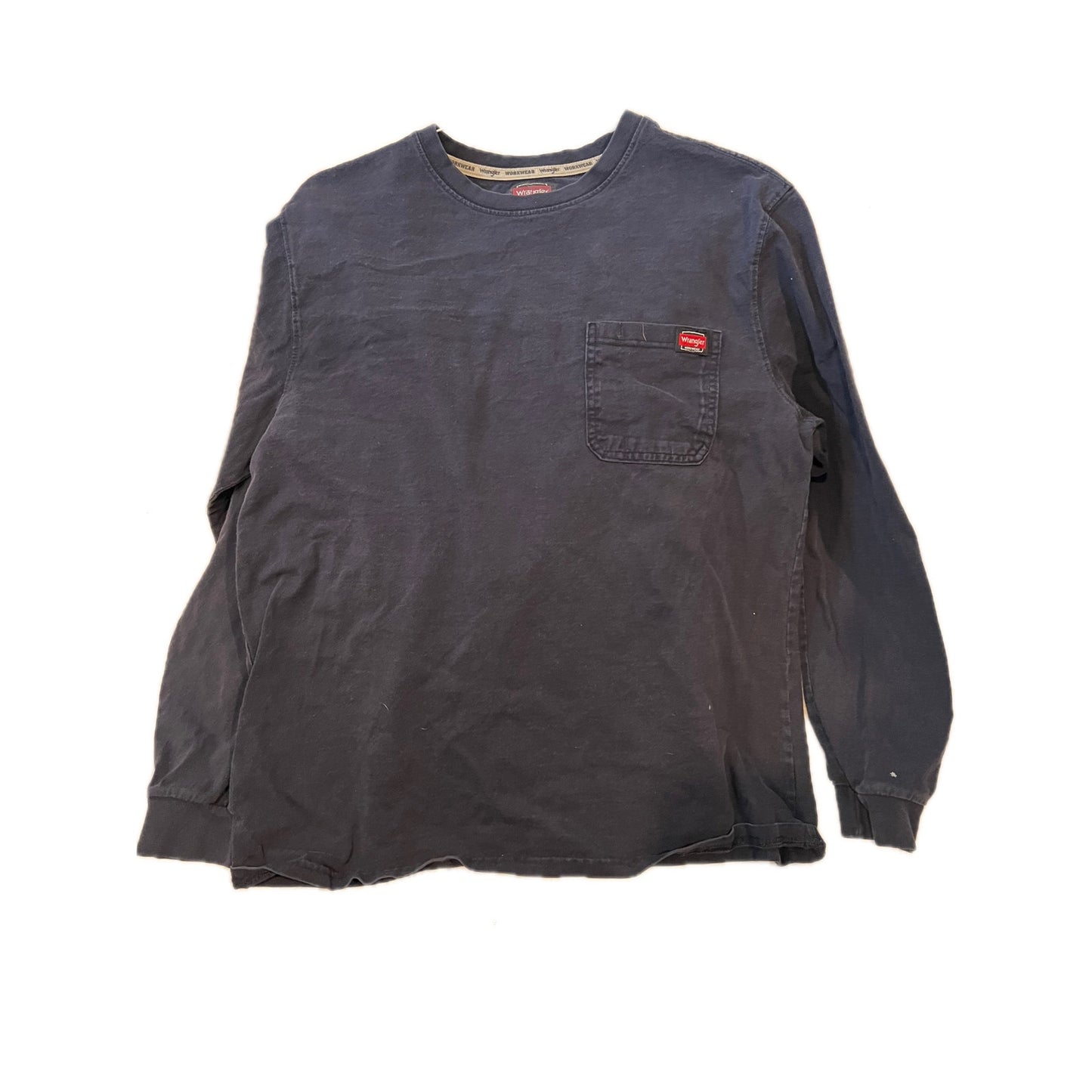 Wrangler Workwear Camiseta de manga larga con bolsillo para hombre Talla grande
