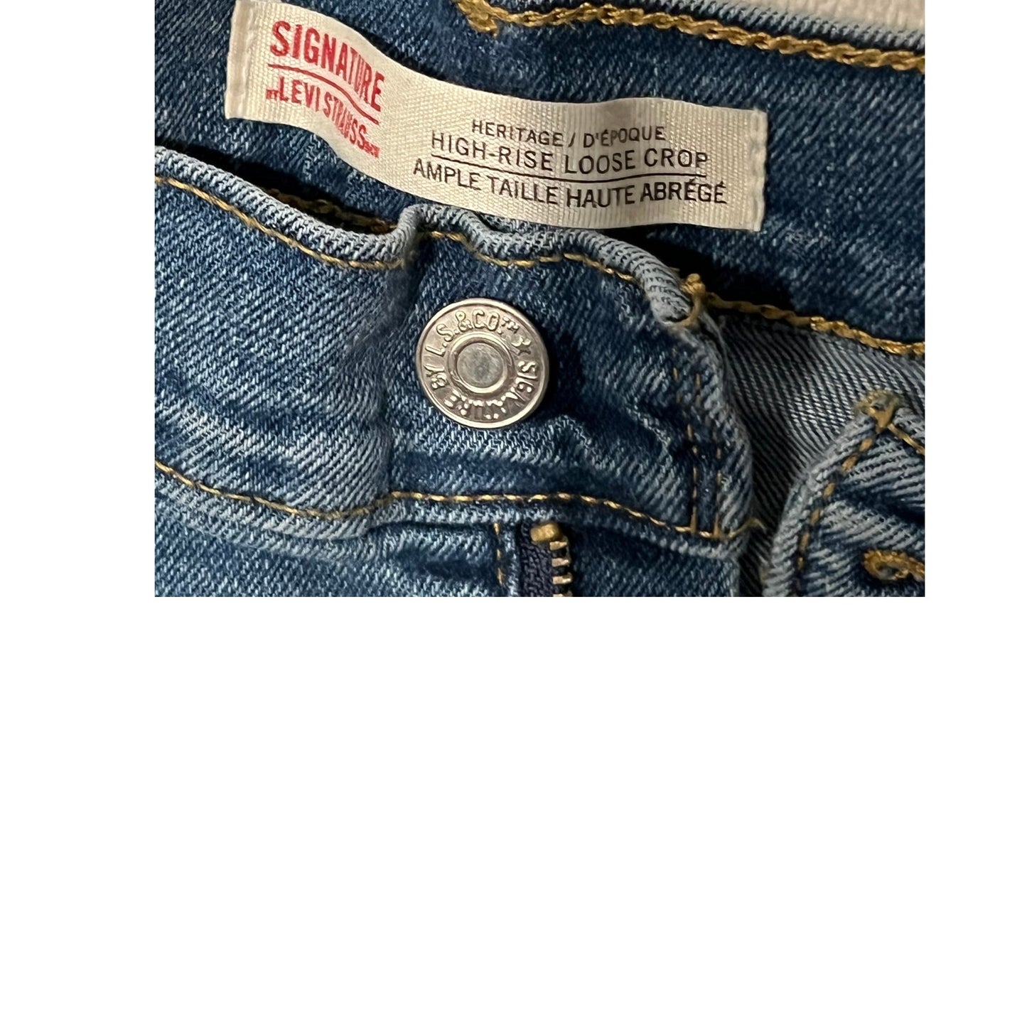 Levi's Signature Heritage HighRise Loose Crop Jeans para mujer, talla 20W