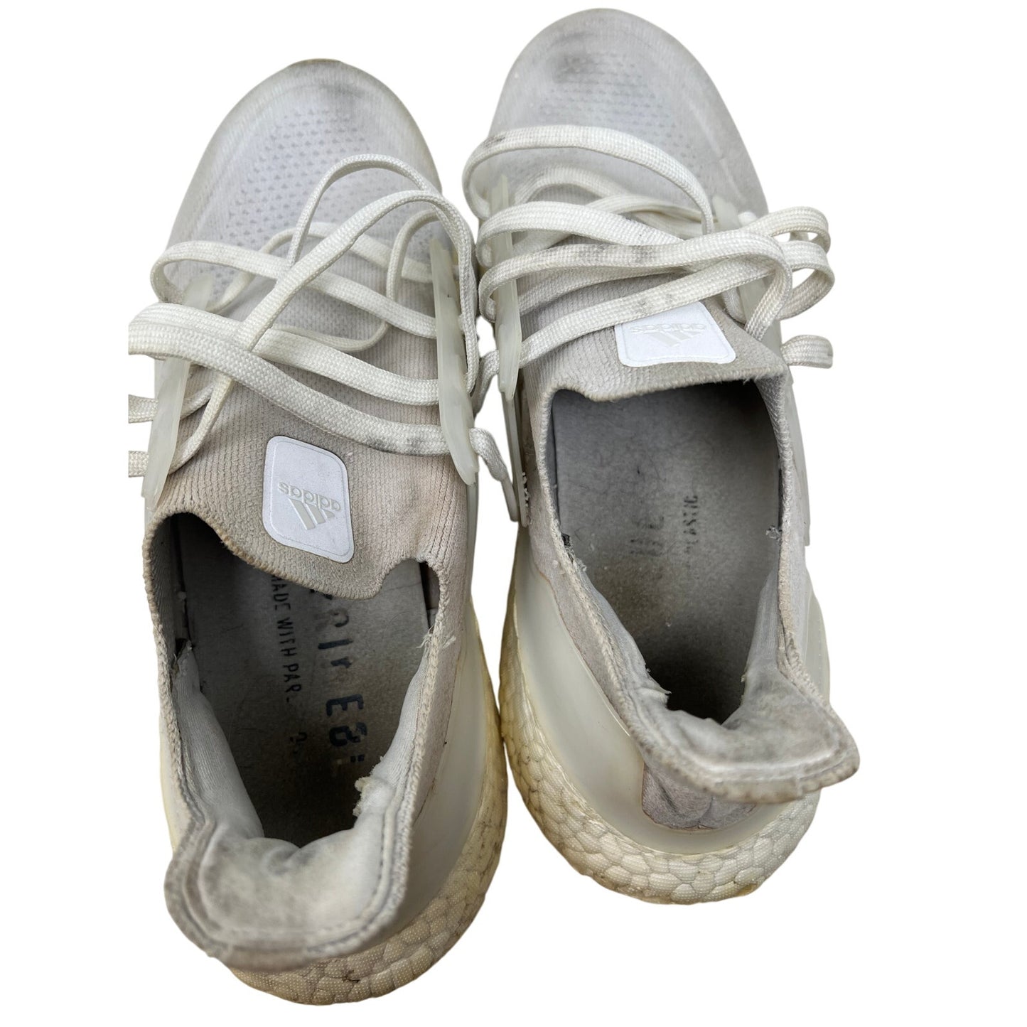 adidas Ultra Boost 21 Triple White Sneakers Mens 8.5