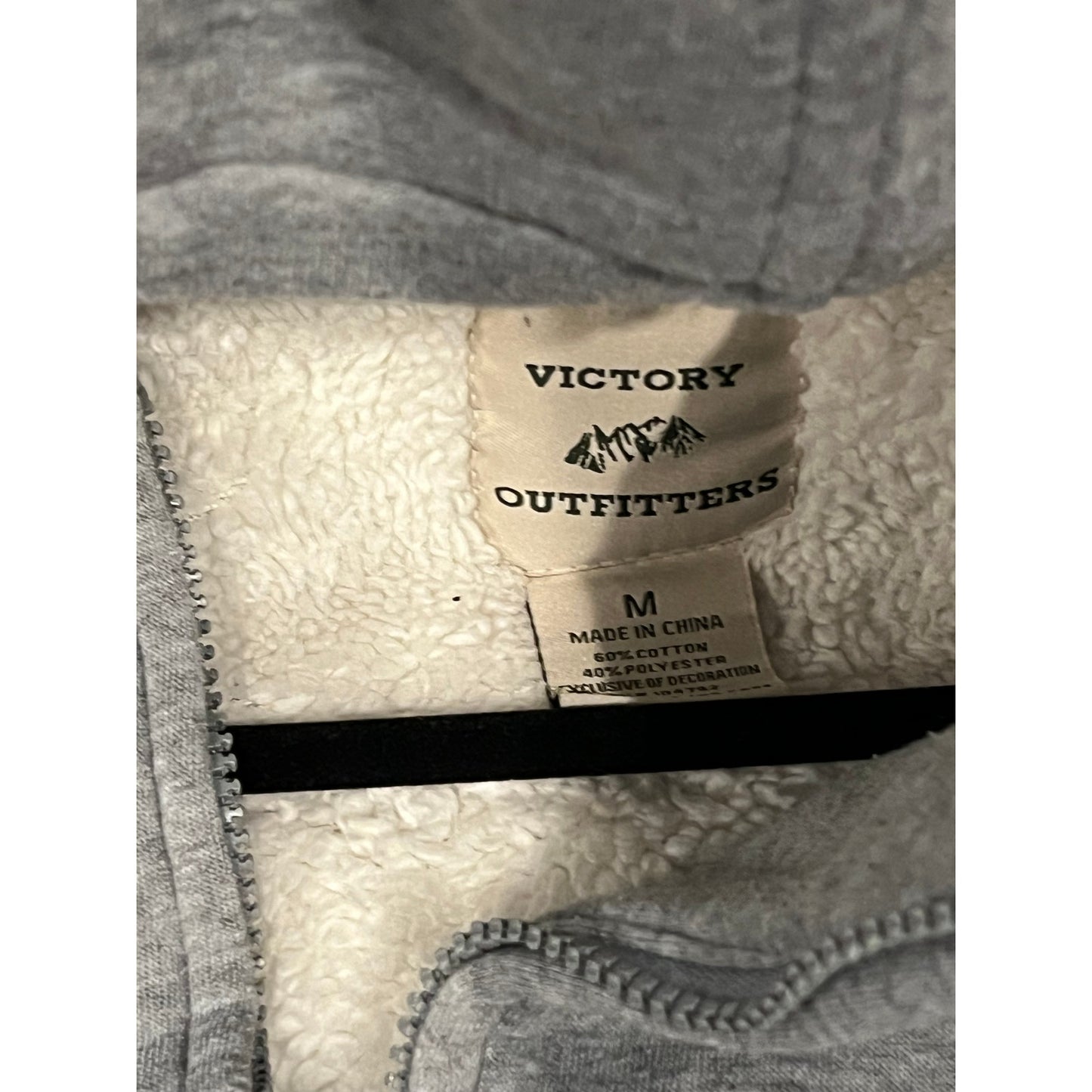 Victory Outfitters Sherpa Lined Zip Up Hoodie Mens M