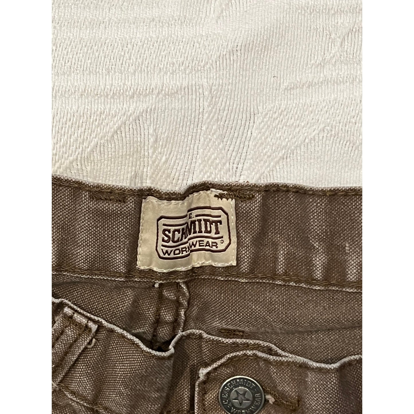 Schmidt Workwear Jean de travail cargo marron pour homme 40x30