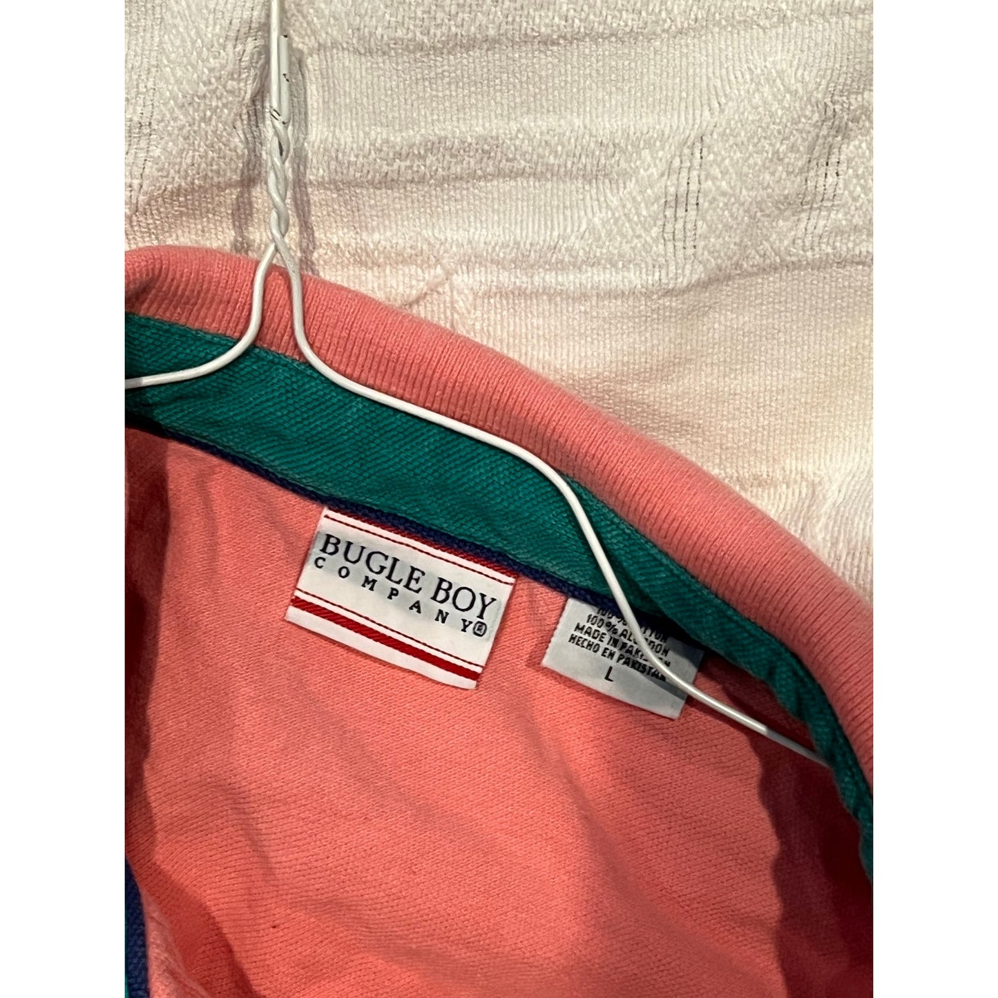 Bugle Boy Salmon Golf Polo Shirt Mens Large