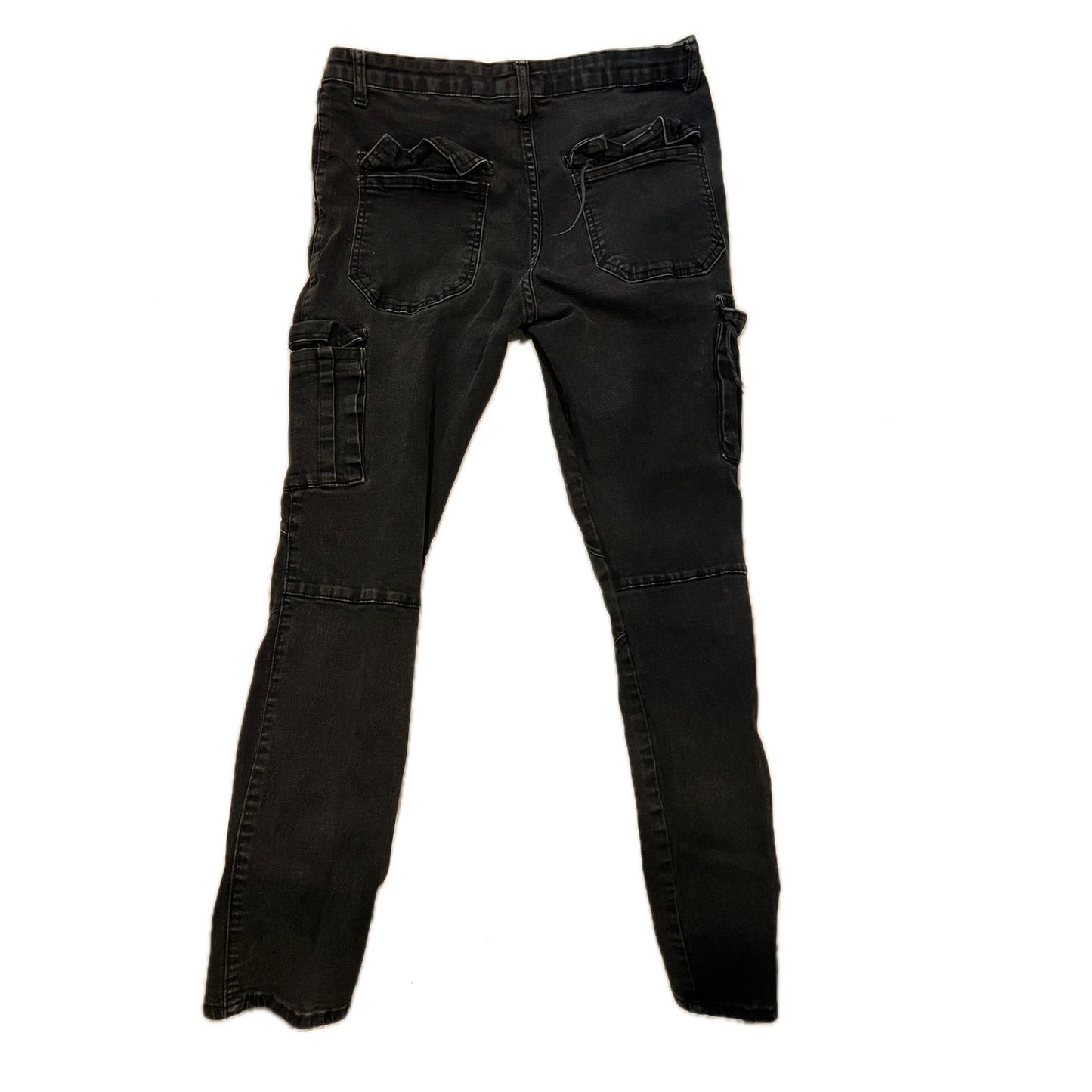 Jean slim cargo noir Hungson Homme 32x28