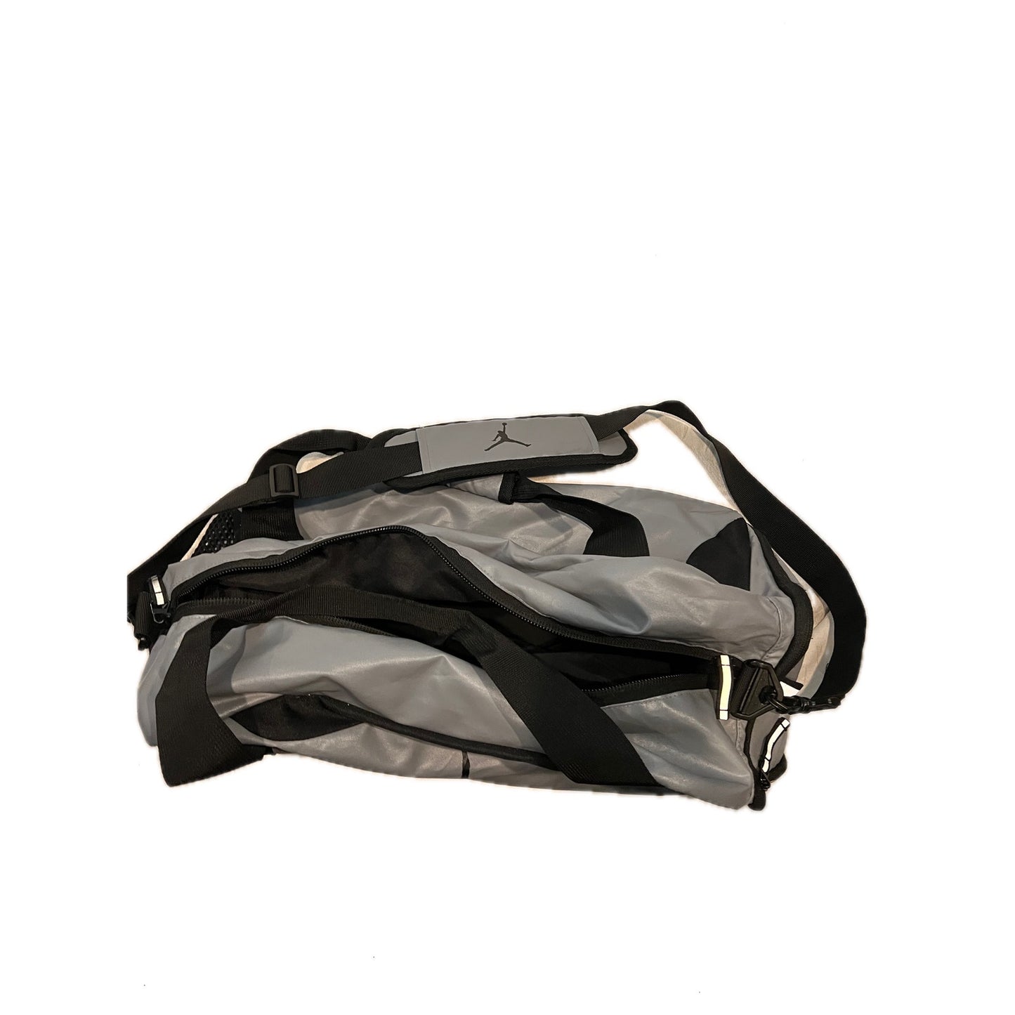 Nike Gray Black Gym Duffel Bag 18x10x10