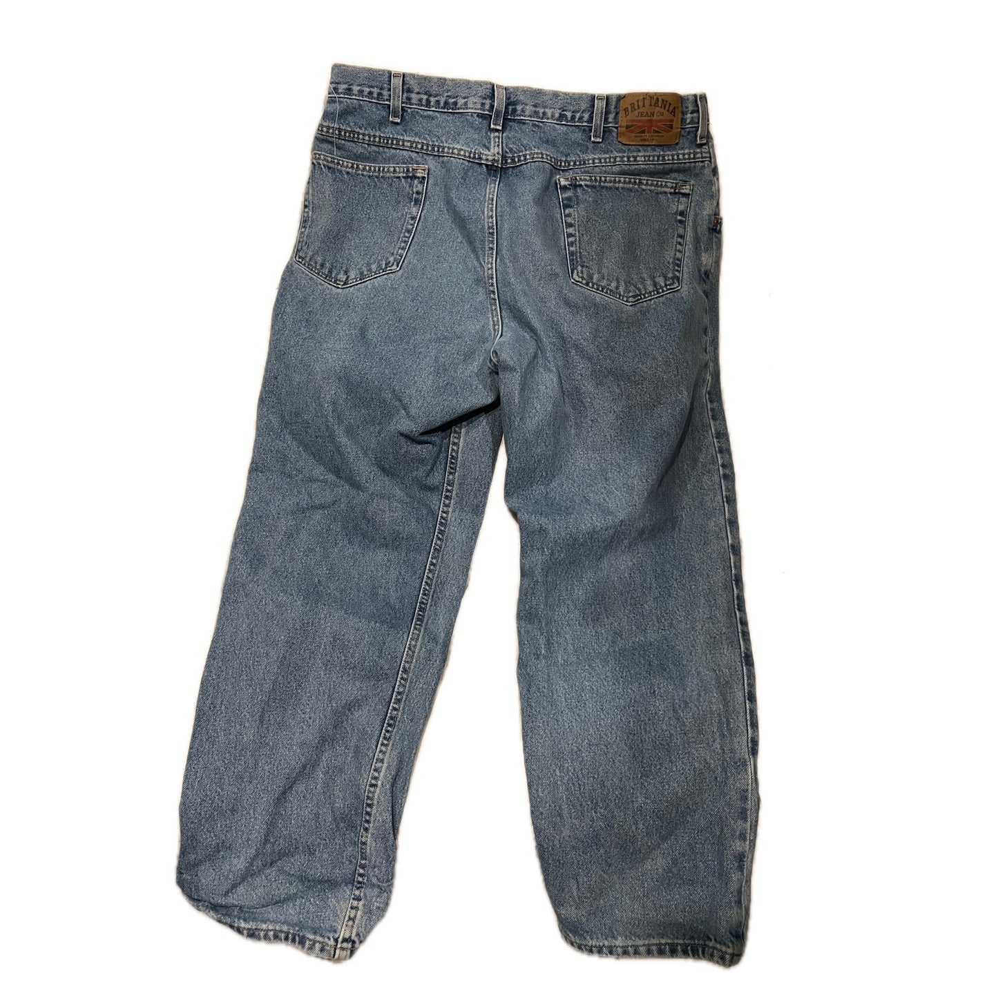 Pantalones vaqueros rectos Brittania Jeans Co para hombre, azules, talla 36x28