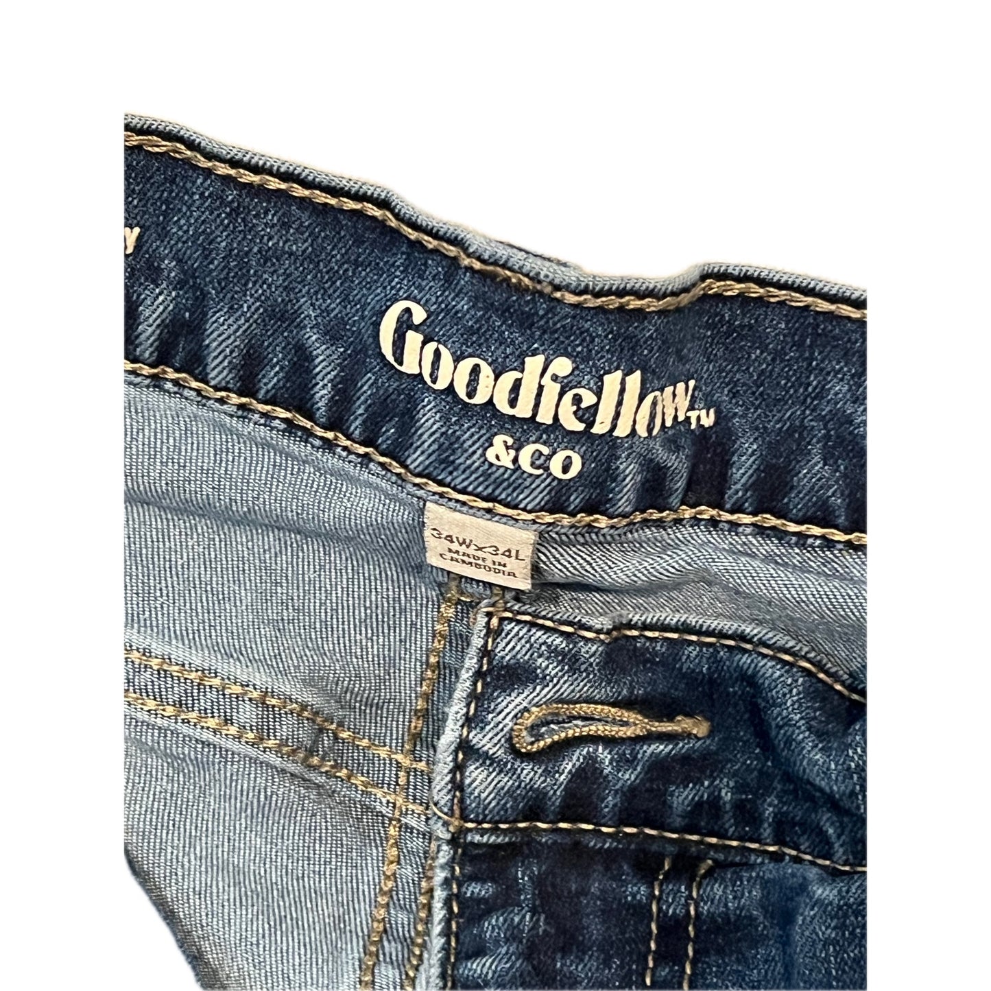 Goodfellow & Co Athletic Flex Blue Jeans Mens 34x34