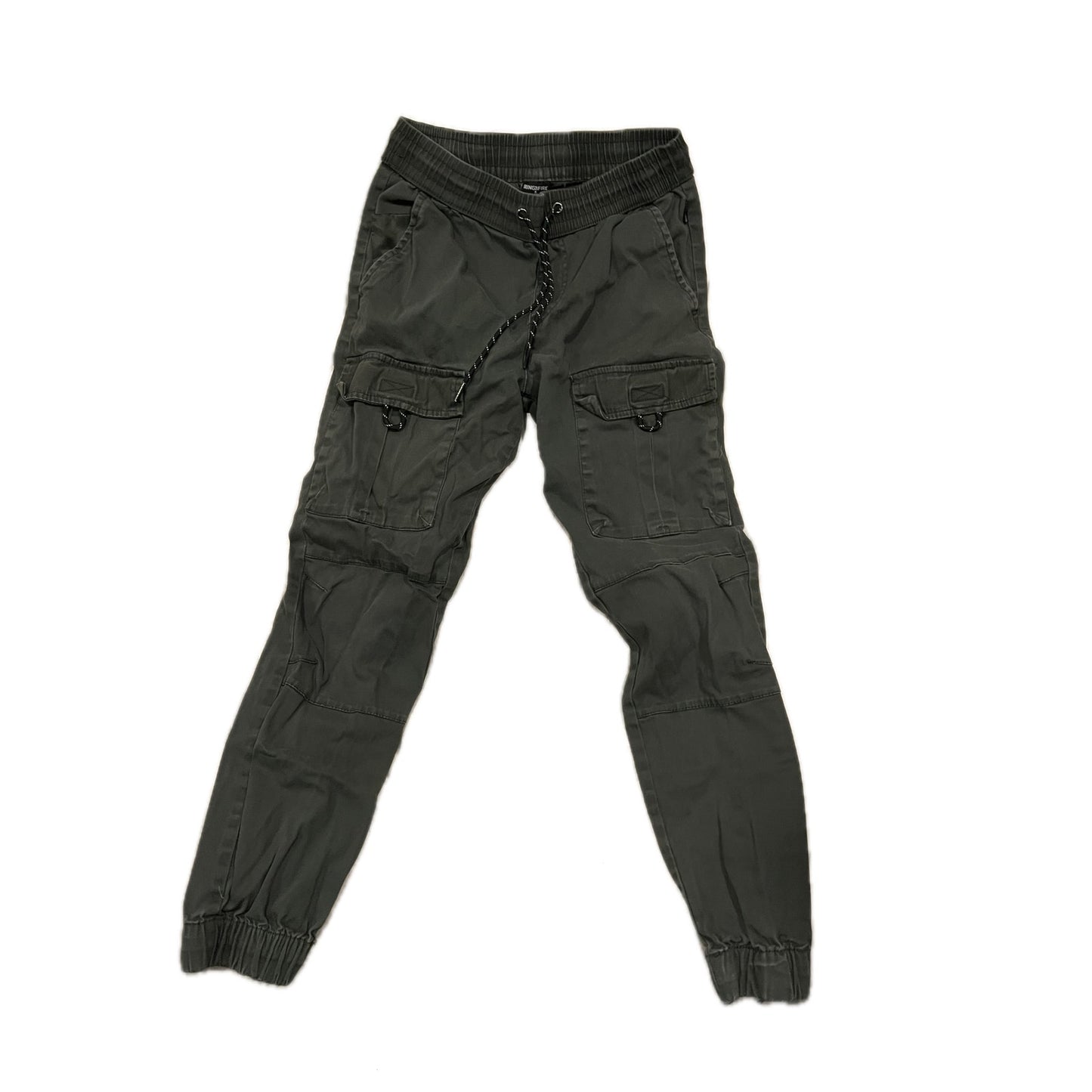 Anillo de fuego - Jogger negro para hombre, talla S (25x28)