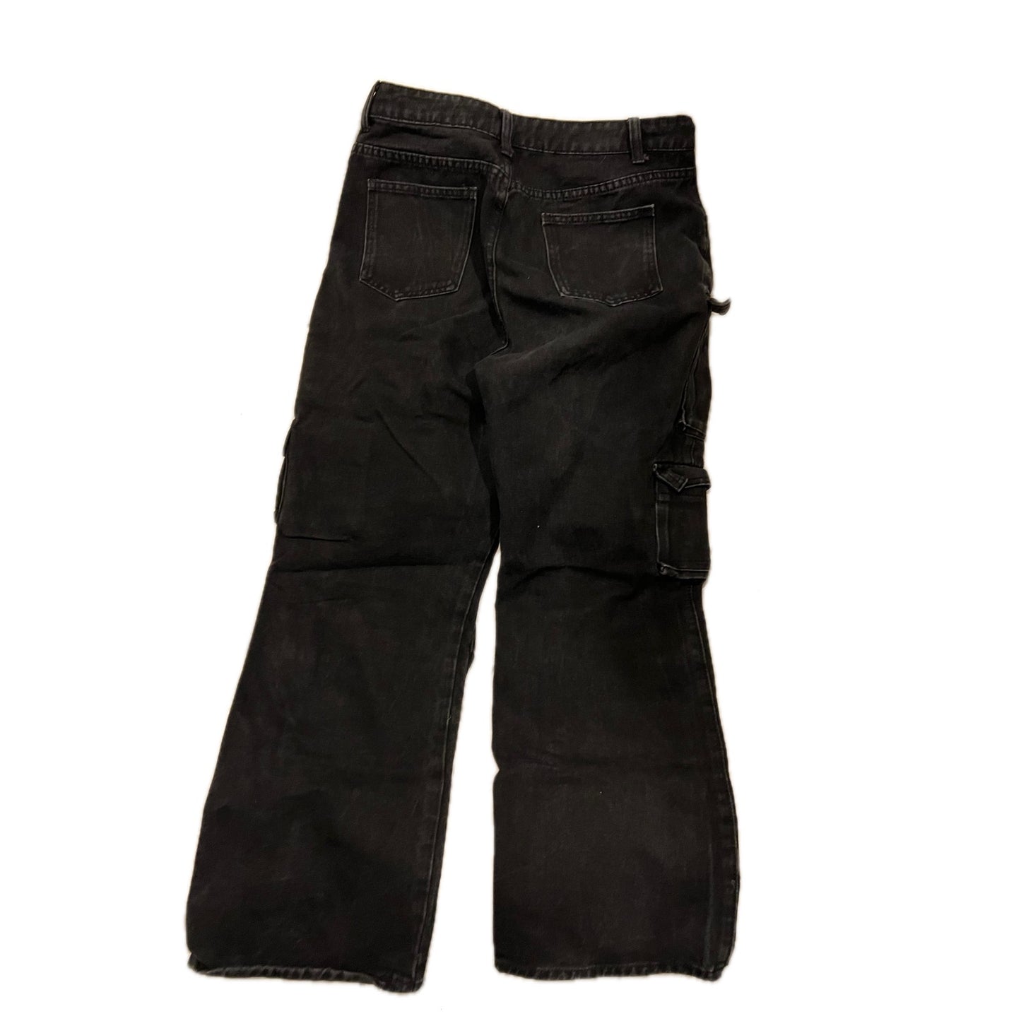 Pantalones cargo negros unisex 30x28