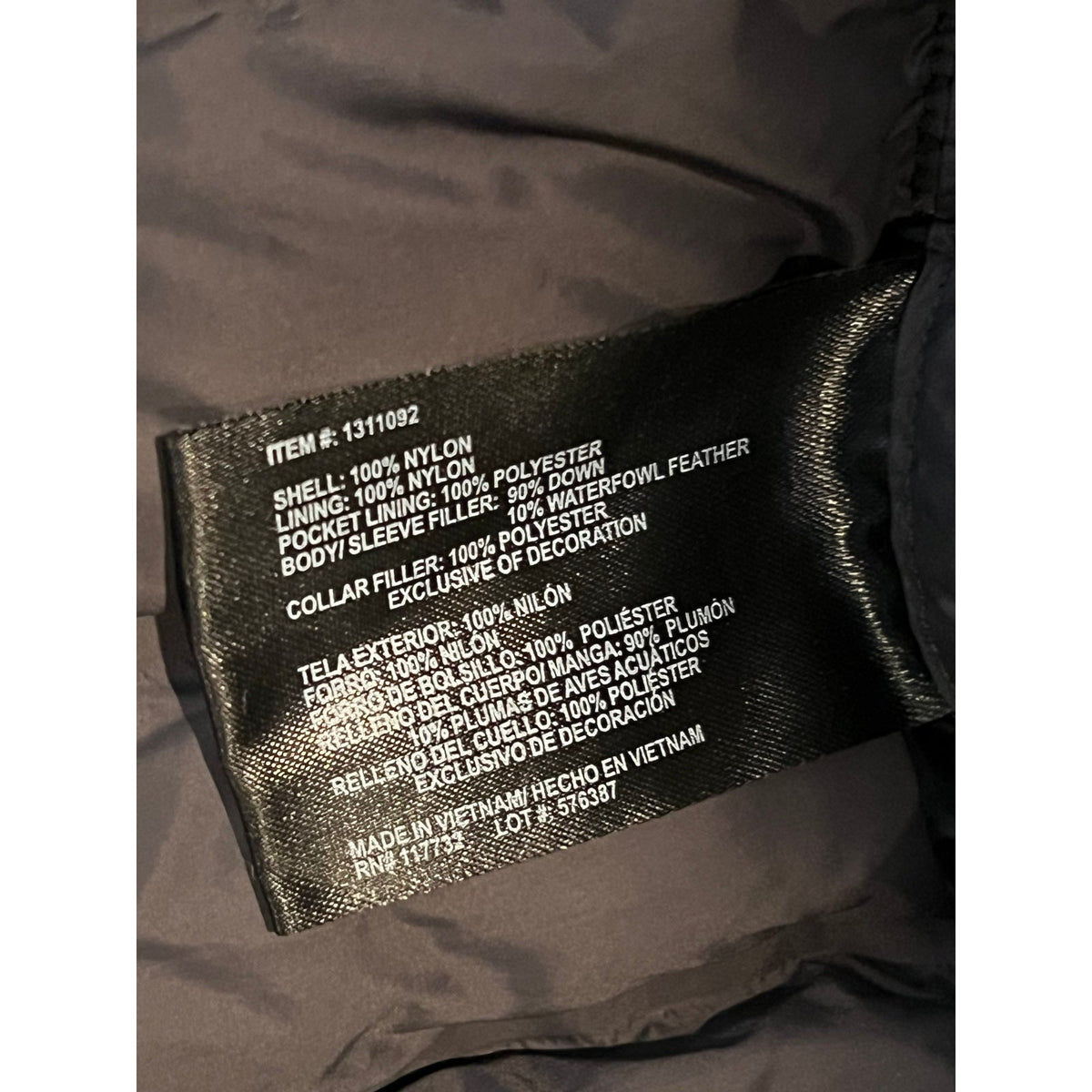 Gerry Packable Black Light Puffer Jacket Mens Small