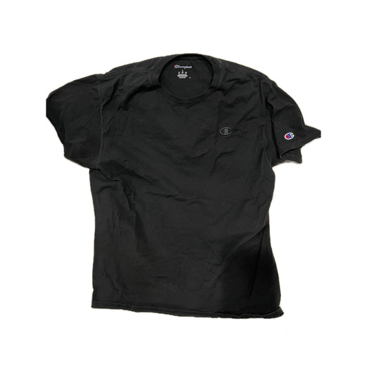 Champion Black Raised Logo T-Shirt Mens L