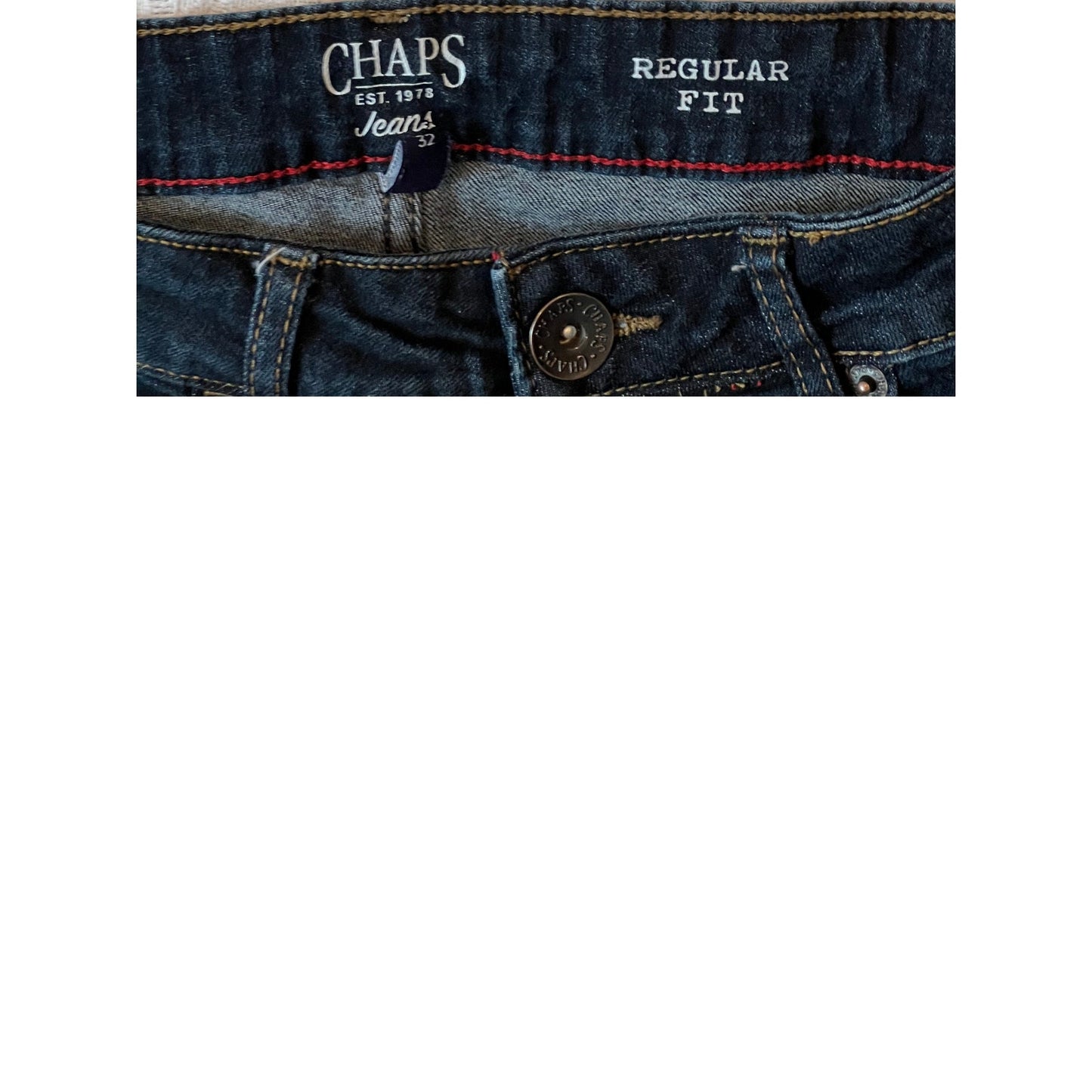 Chaps Regular Straight Blue Jeans Mens 32x32