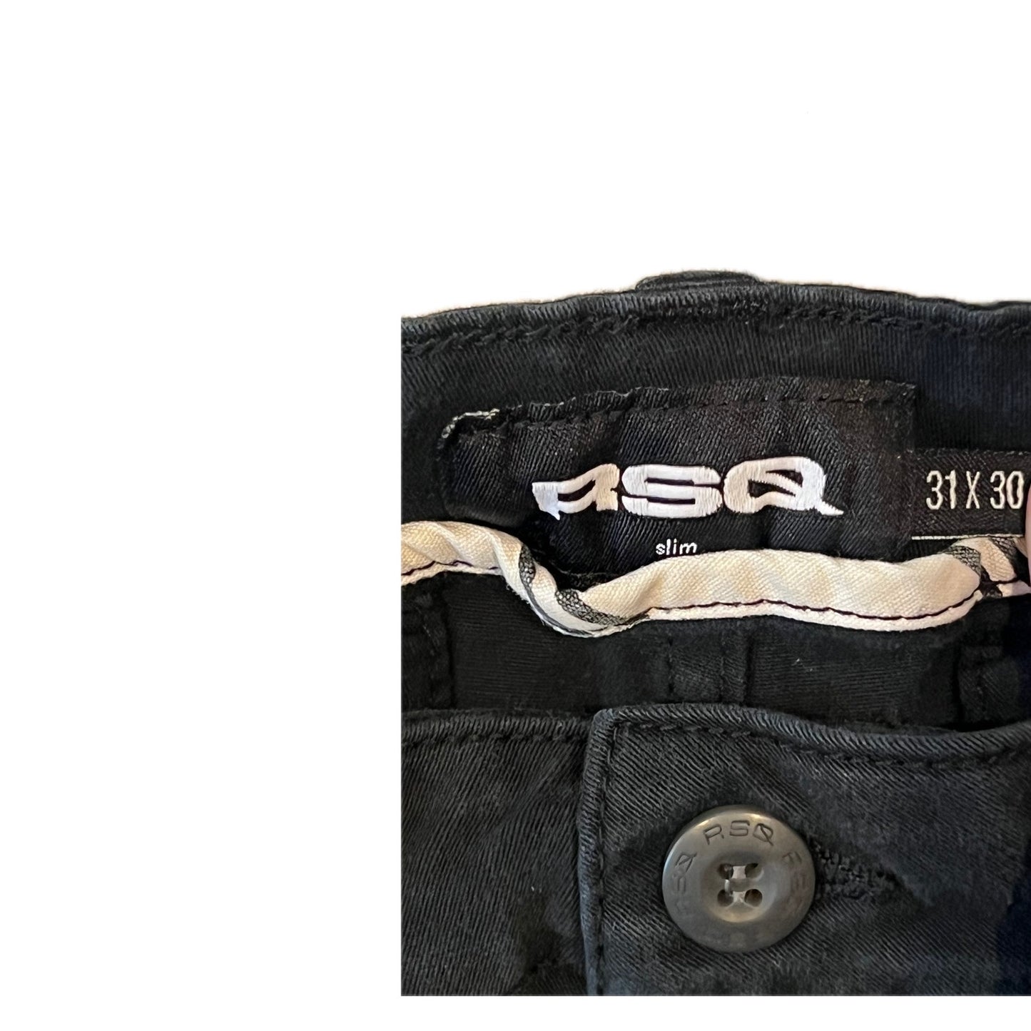 RSQ Slim Black Jeans Mens 31x30