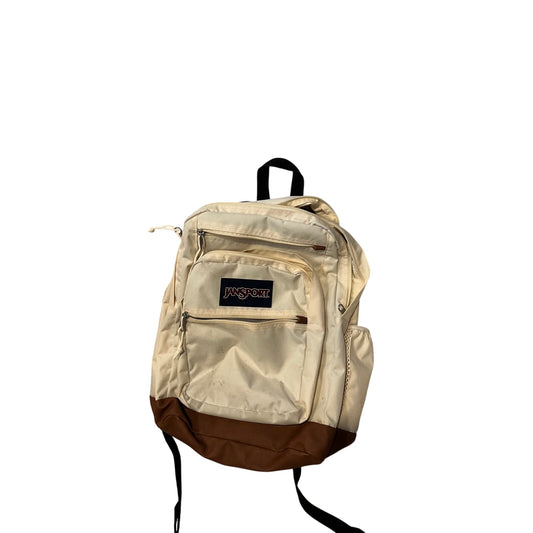 Mochila escolar JanSport Cool Student con 2 compartimentos, color crema/marrón