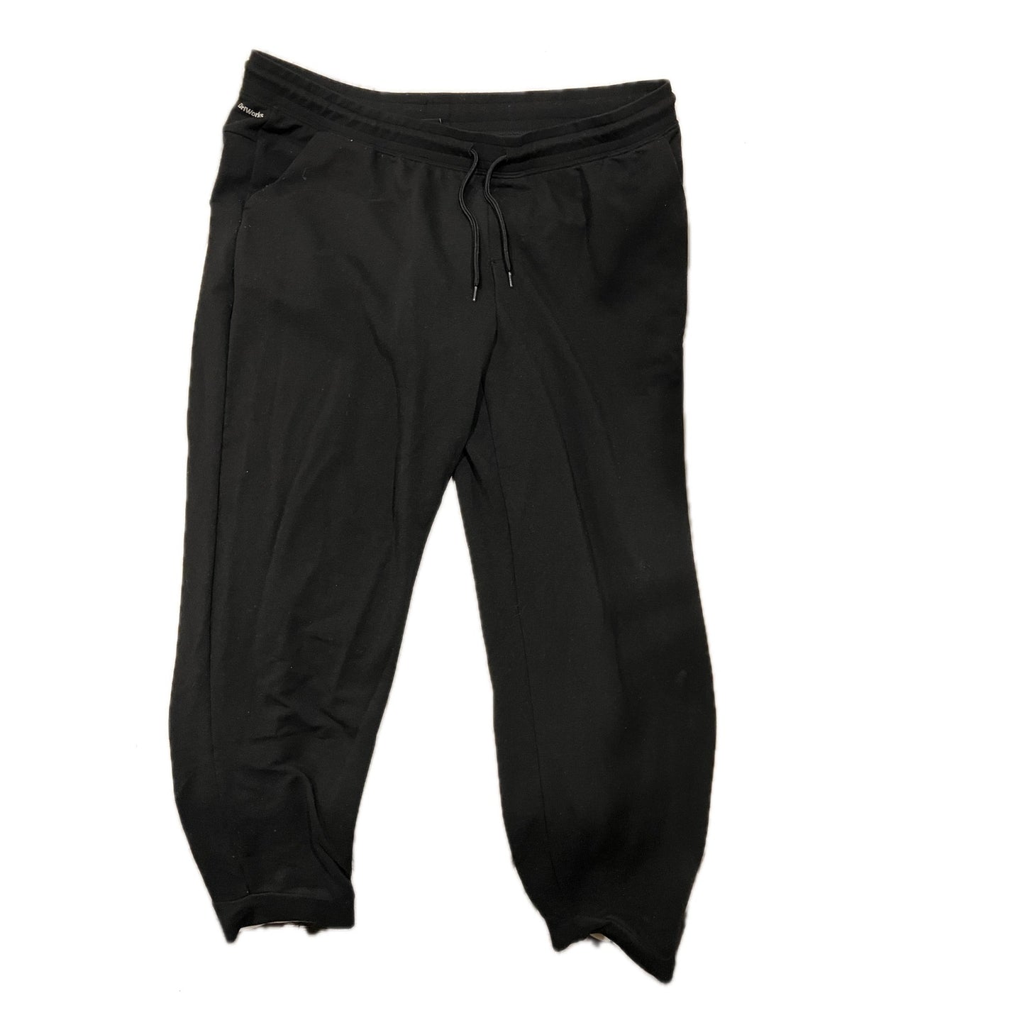 Pantalon de survêtement Athletic Works noir à bande blanche XL (40-42)