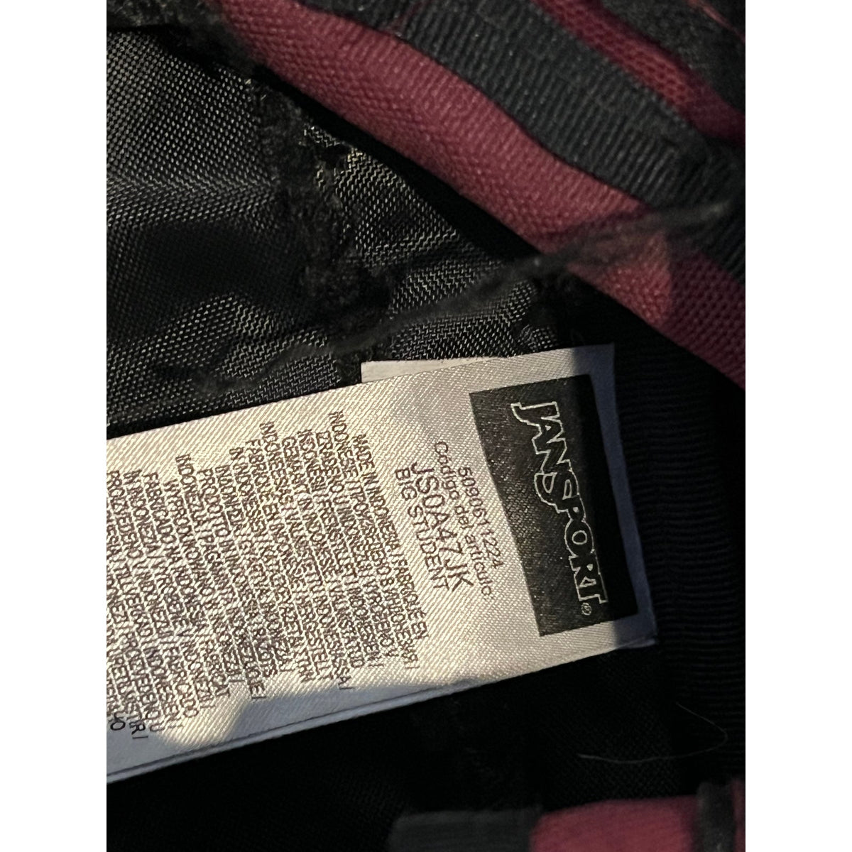 JanSport Burgundy Big Student backpack