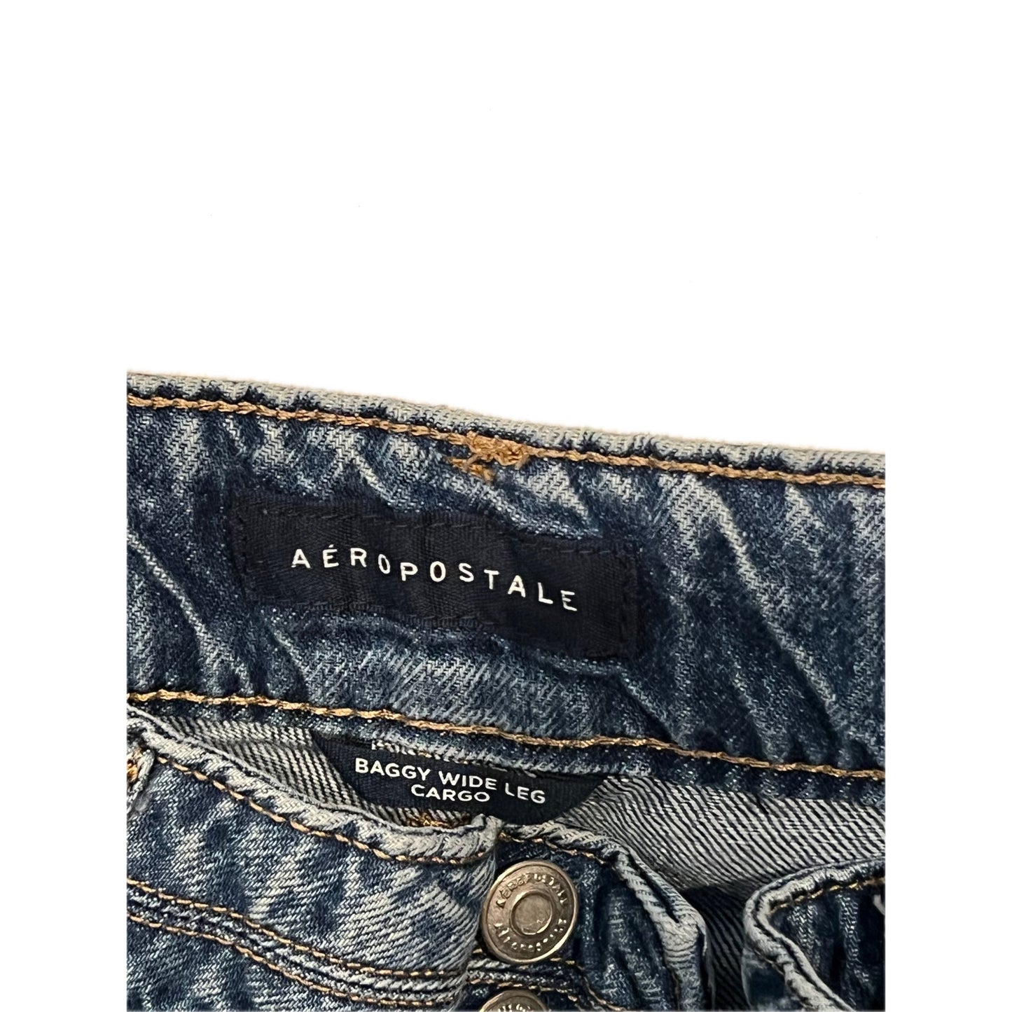 Aeropostale Baggy Wide Leg Cargo Jeans Womans Sz 4R