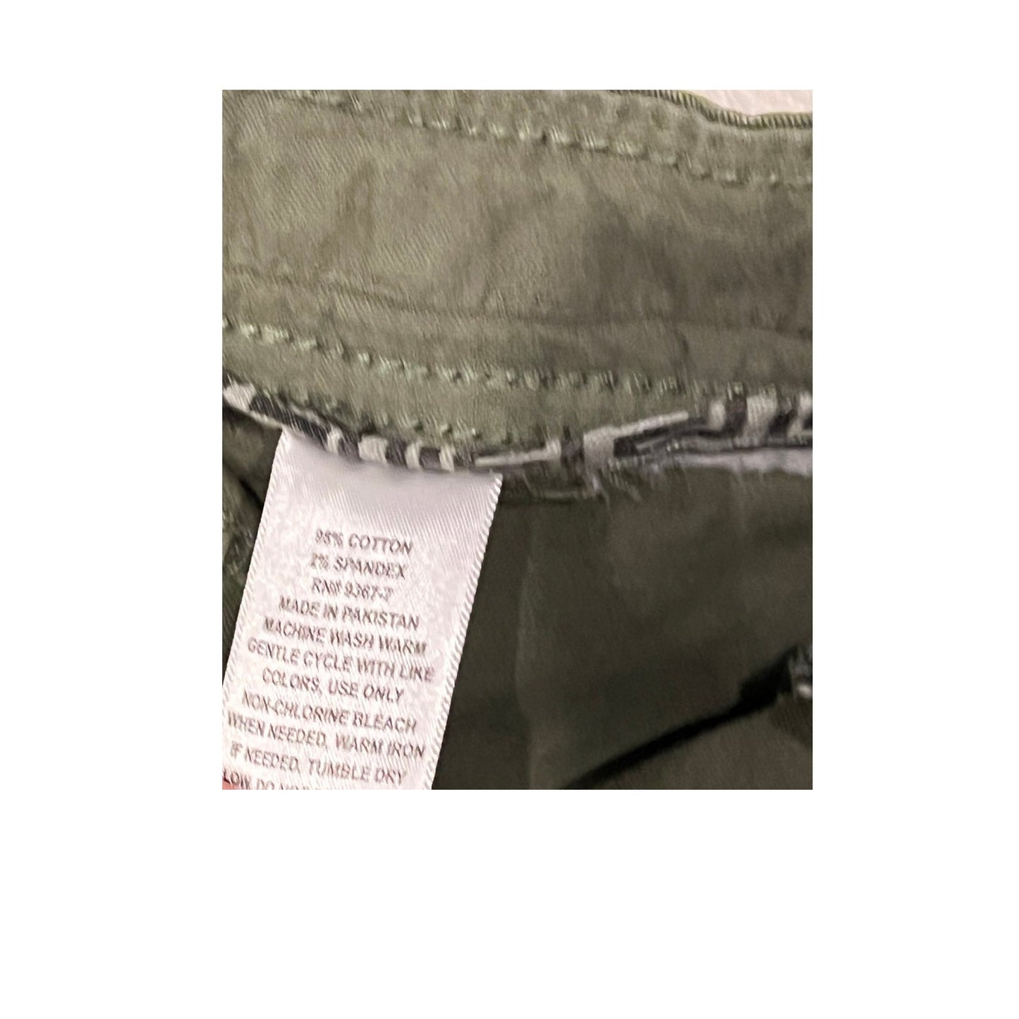 Jordan Craig Pantalones chinos verdes de frente plano para hombre 34x28