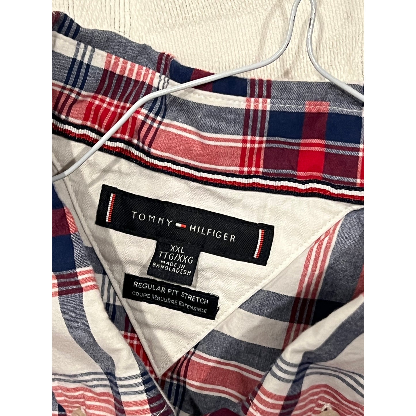 Tommy Hilfiger Regular Fit Stretch Long Sleeve Shirt Mens XXL