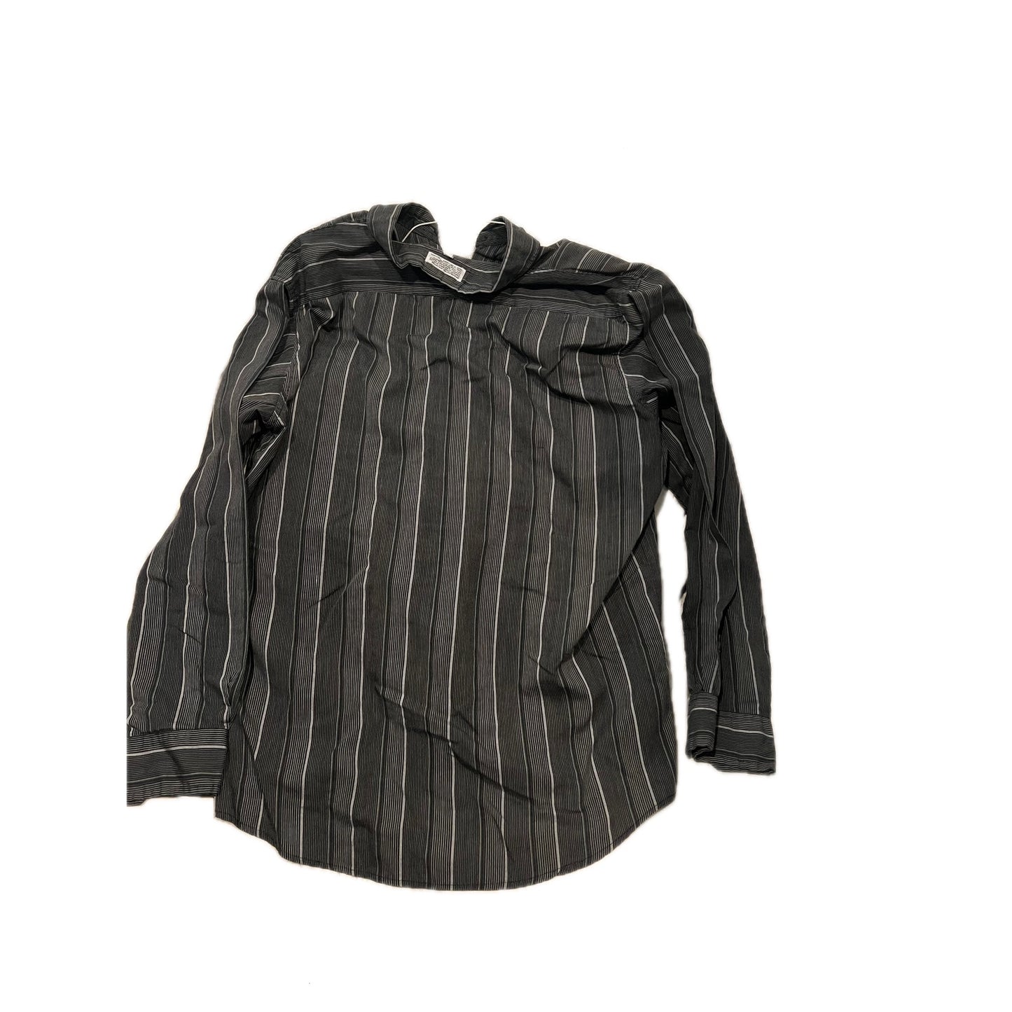 Impact Regular Fit Long Sleeve Stripe Shirt Mens Large Black