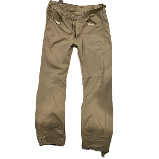 Levi's 505 Regular Straight Leg Beige Jeans Mens 34x34