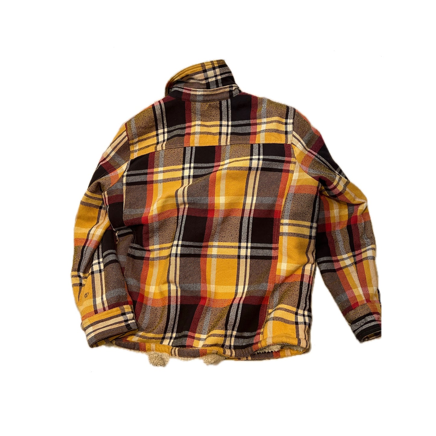 Blouson aviateur isolant American Eagle brun et jaune pour homme, taille M