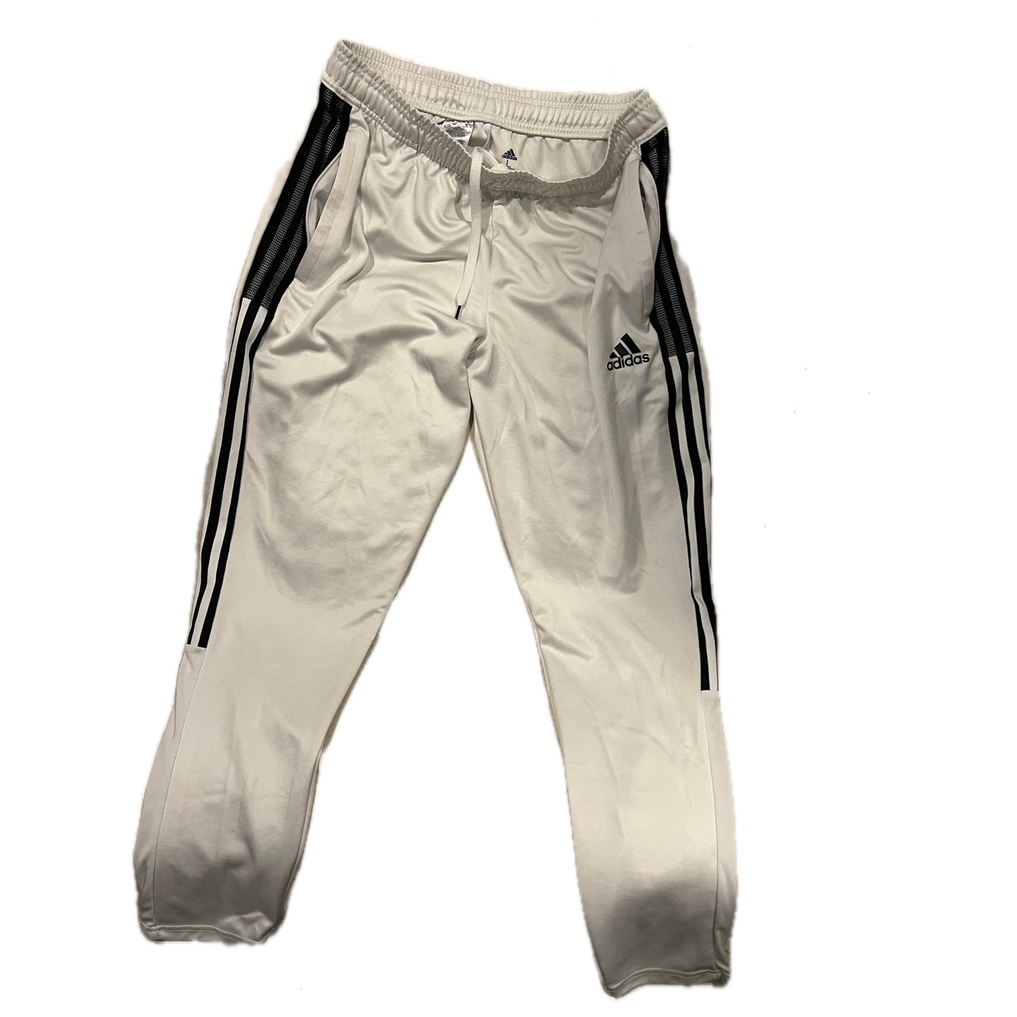 Adidas Straight Ankle White Sweatpants Mens Large