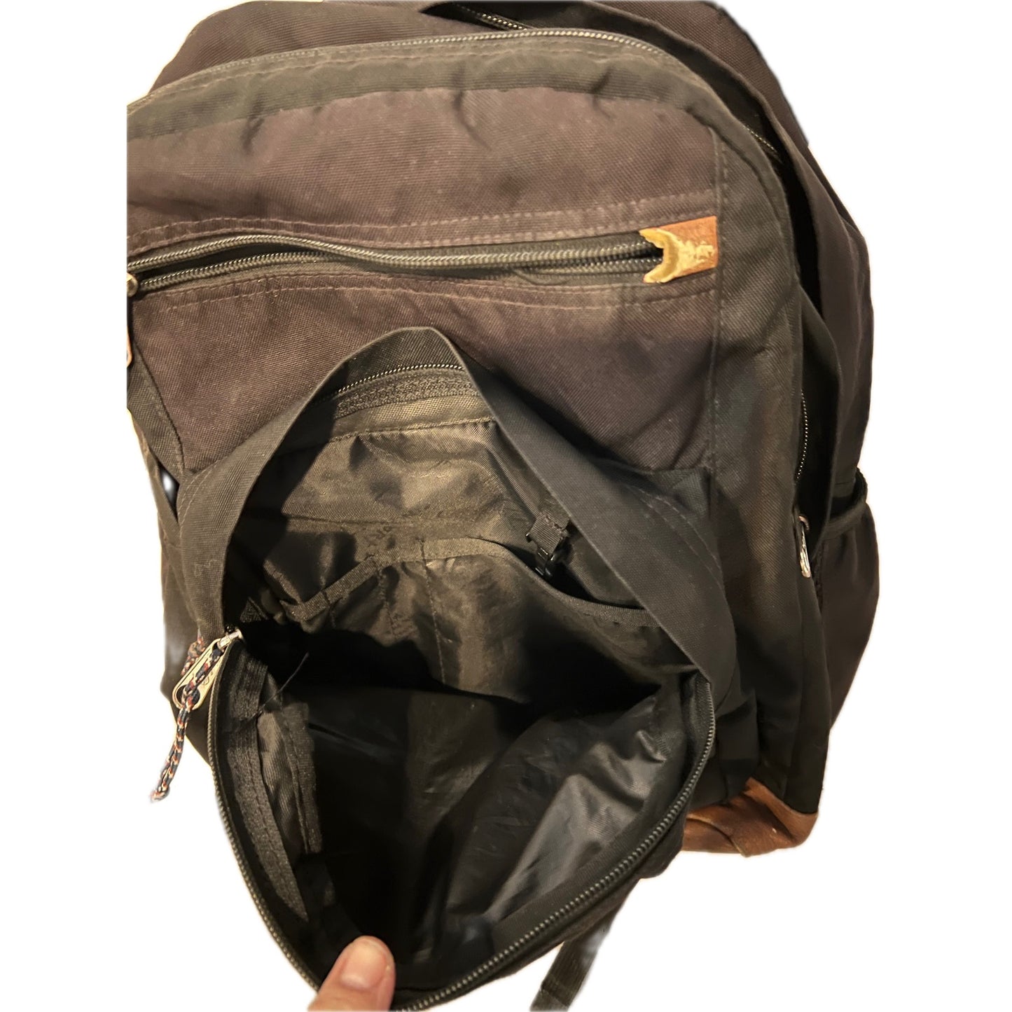 JanSport Cool Student 2 Section School Backpack Black Brown