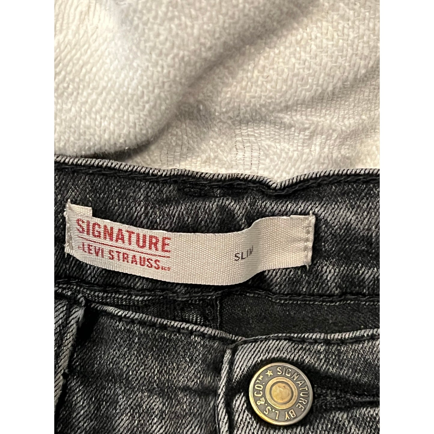 Levi's Signature Black Slim Fit Jeans Mens 29x30