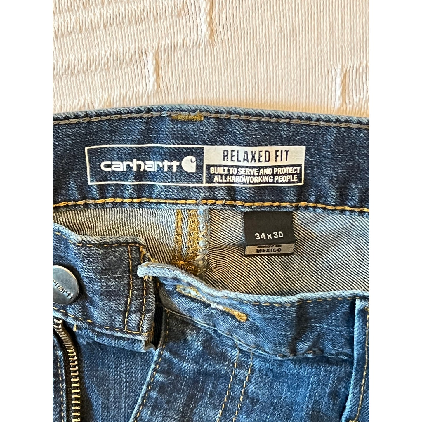 Carhartt Relaxed Fit Blue Jeans Mens 34x30