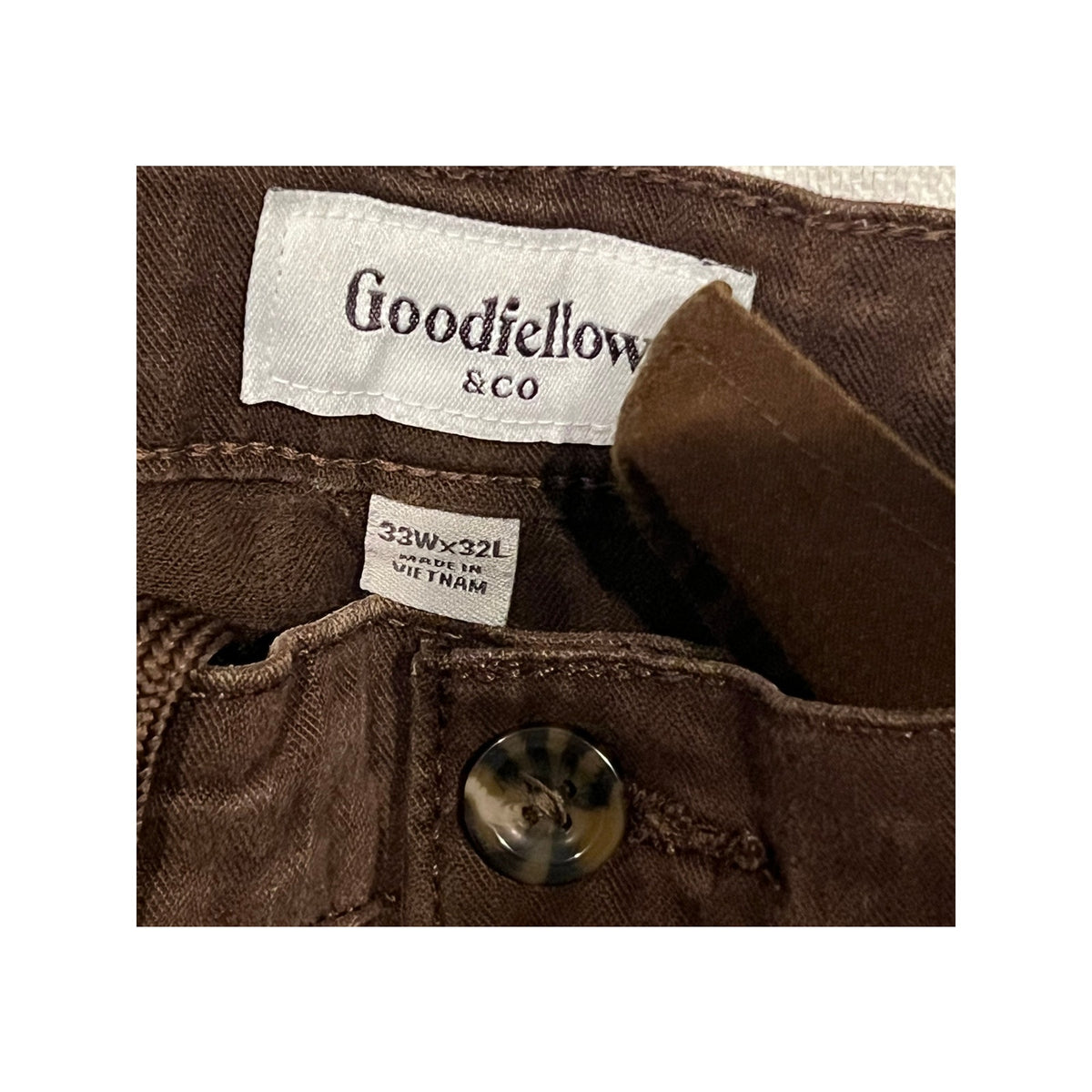 Goodfellow Relaxed Rust Brown Carpenter Jeans 33x32